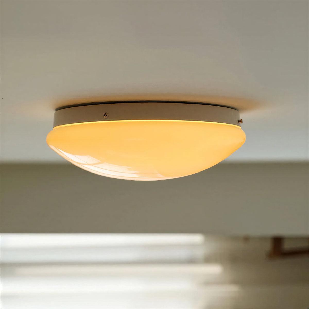 Circular Flush Mount Ceiling Light With Glass Dome