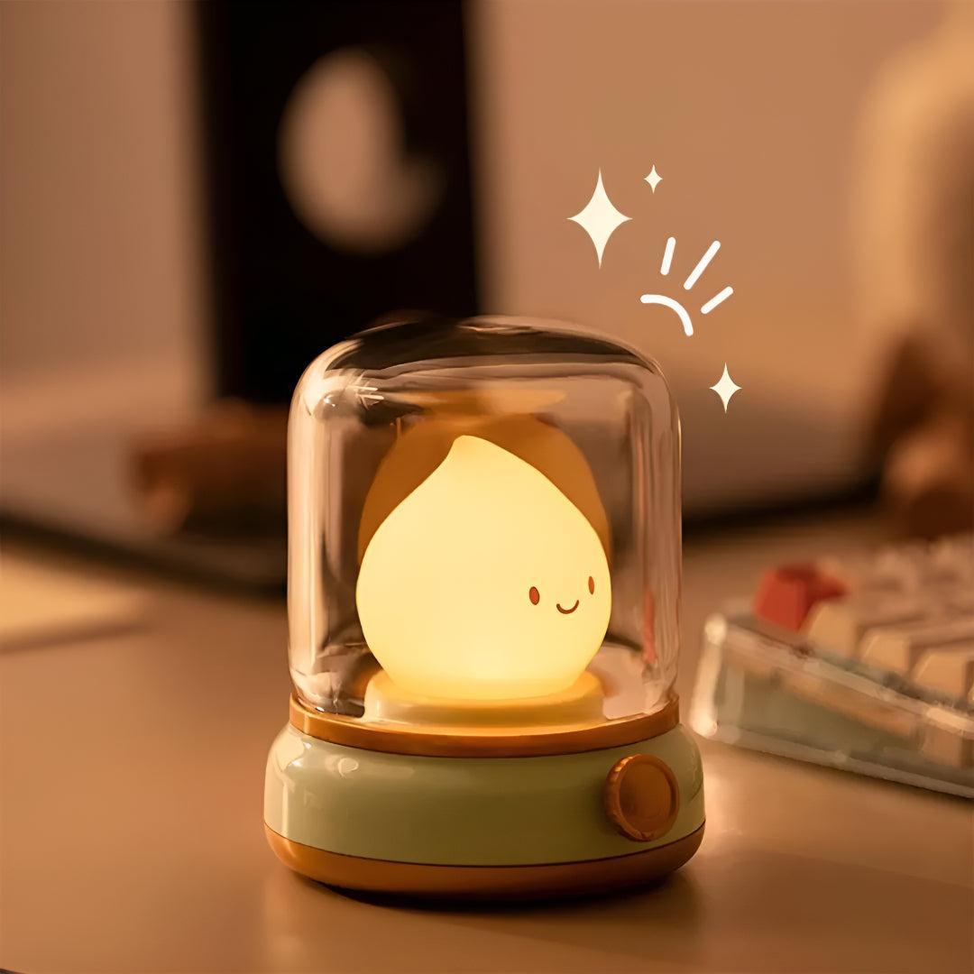 Cute Flame Night Table Light With Decorative Design