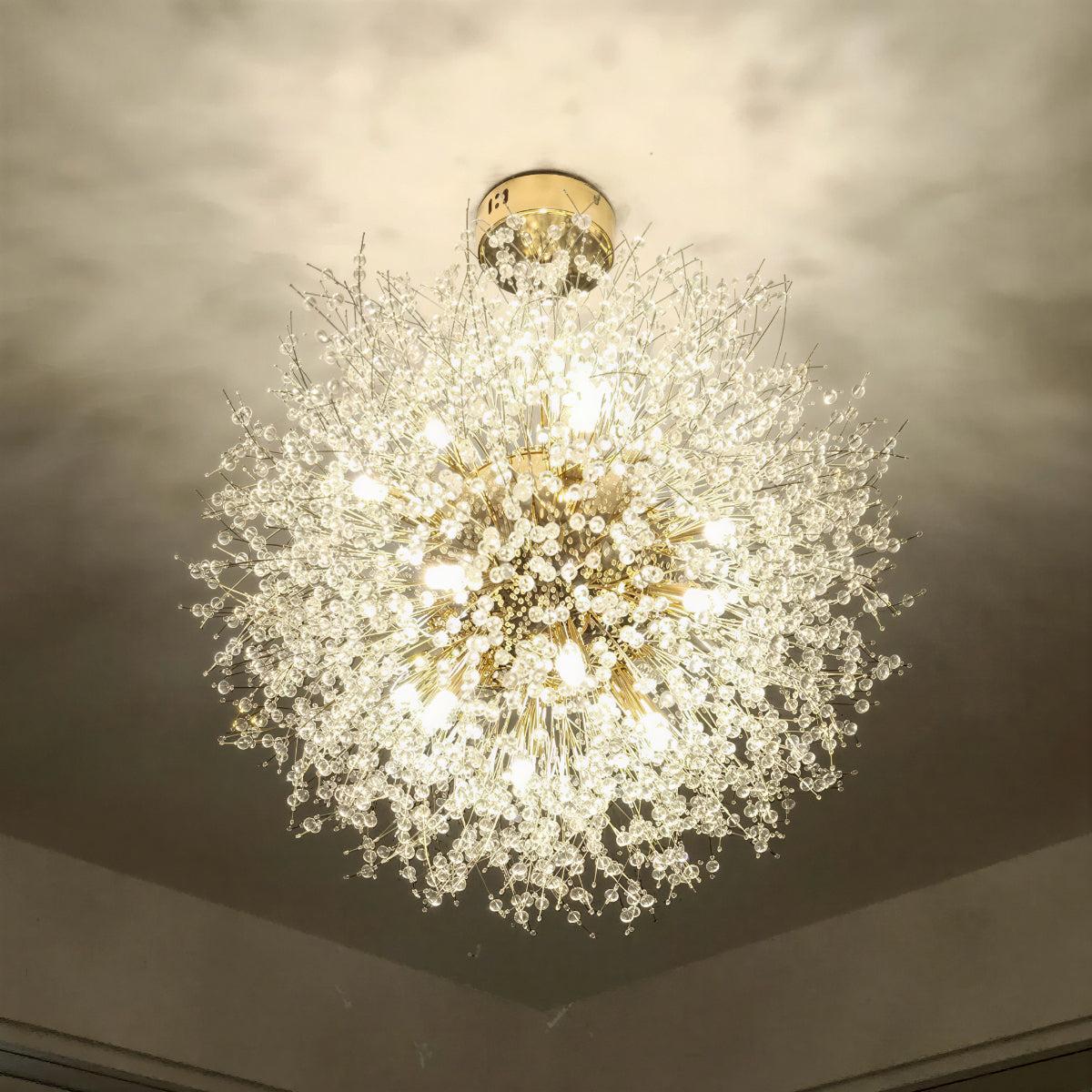 Dandelion Dining Room Chandeliers With Starburst Silhouette
