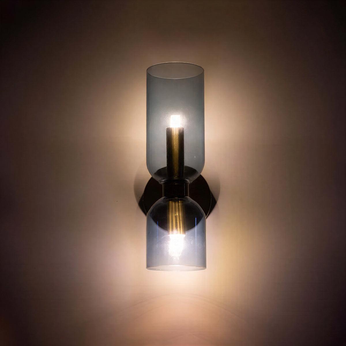 Dual Shaded Cylindrical Wall Light