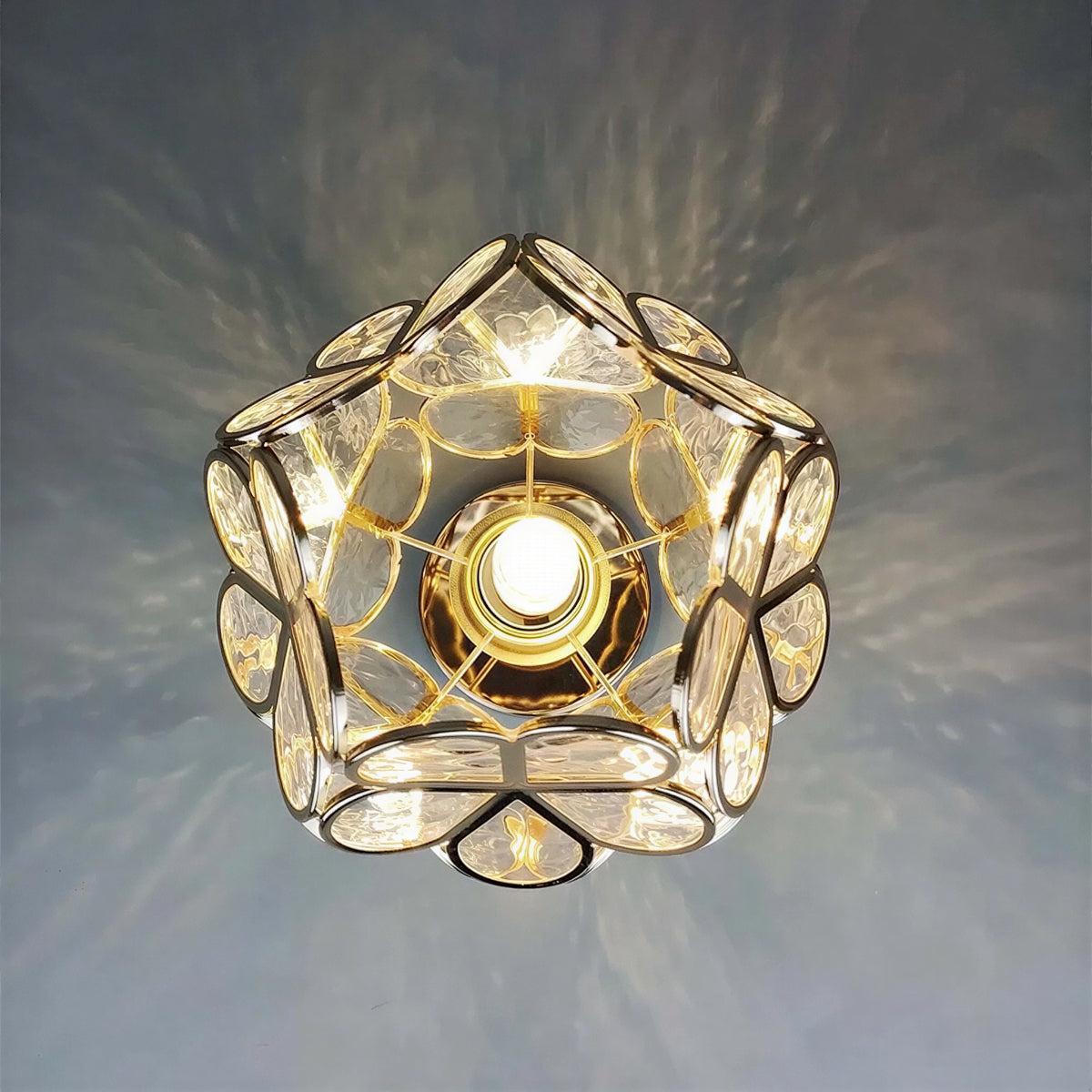Floral Style Semi Flush Flower Ceiling Light