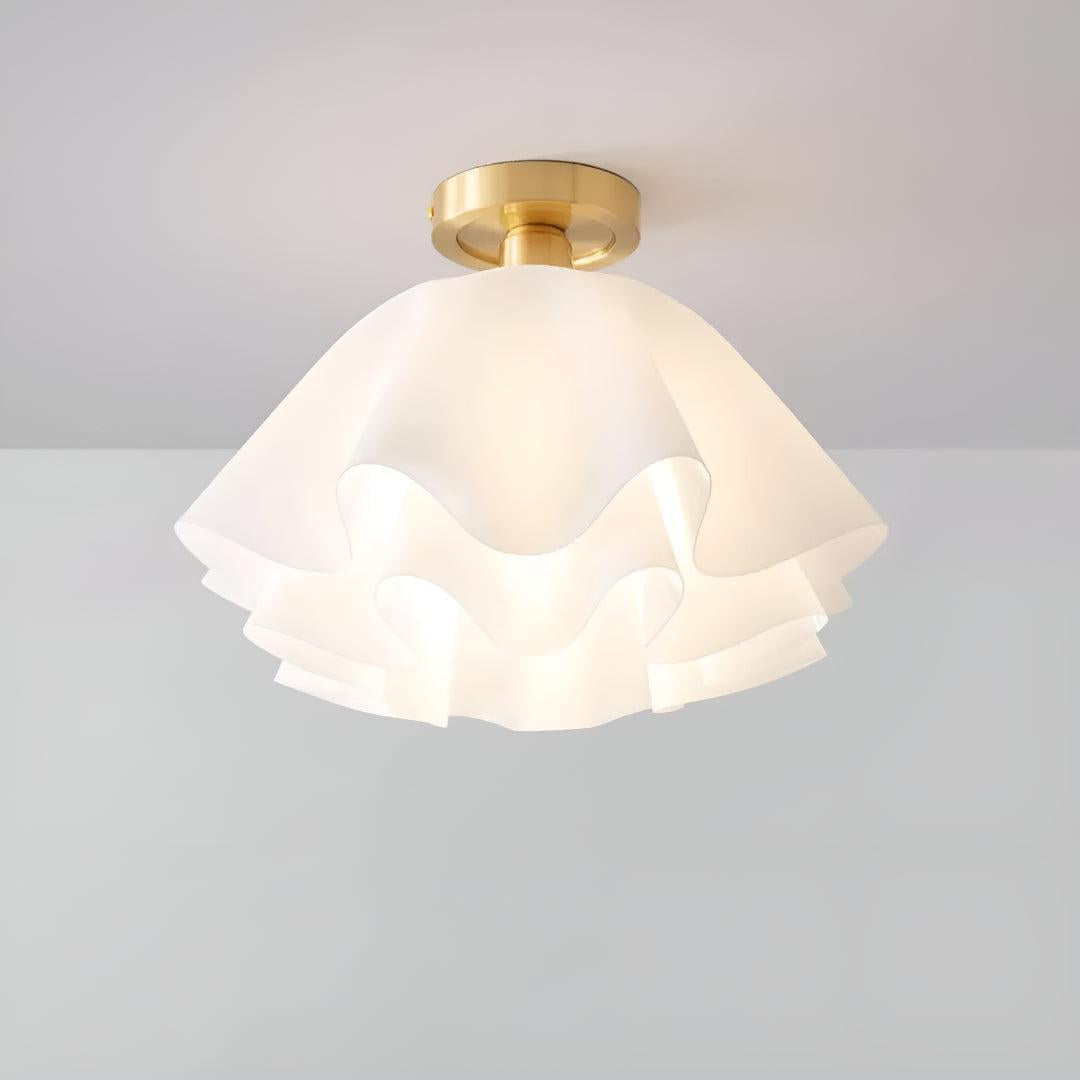 Gailon Flush Ceiling Light with Modern Pleated Shade