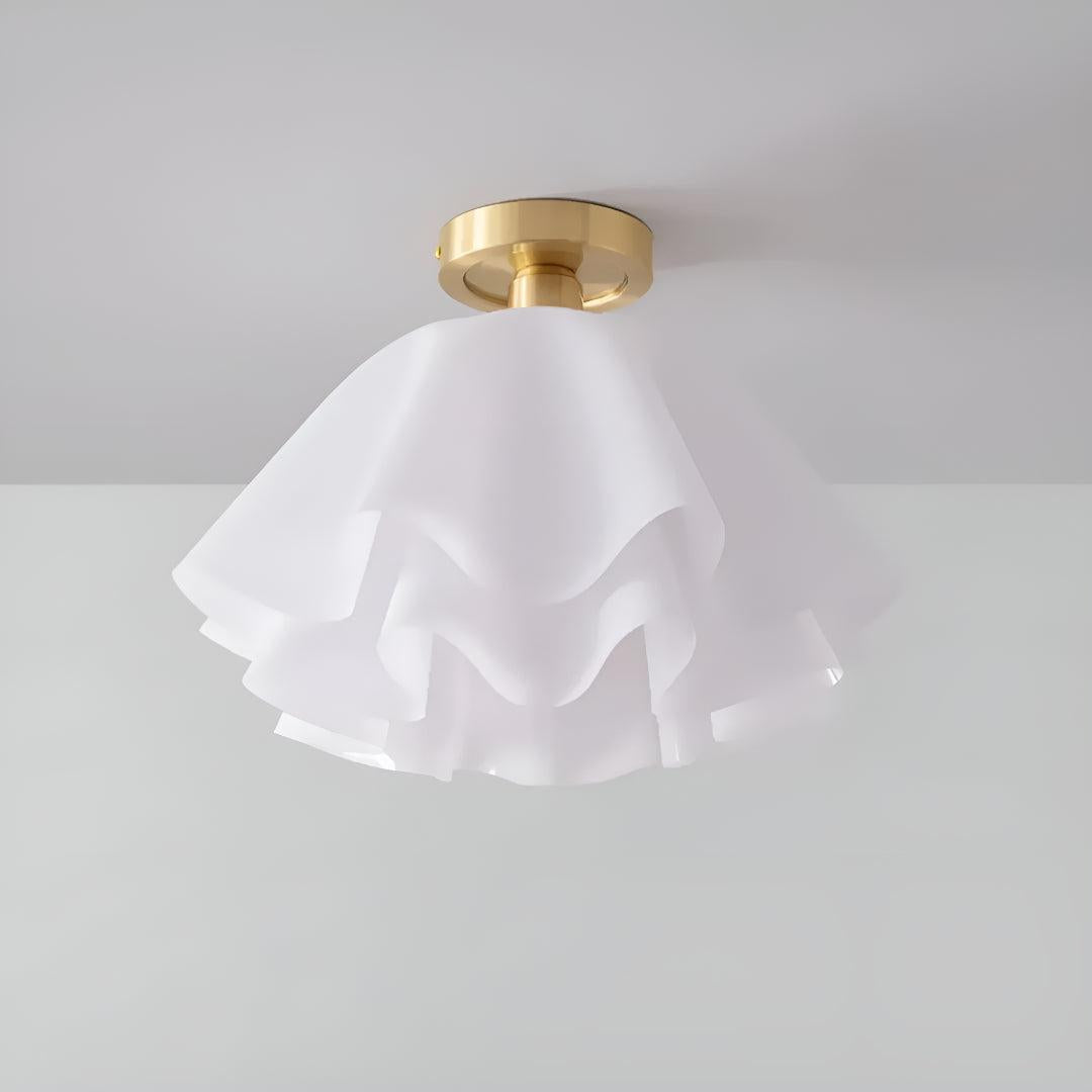 Gailon Flush Ceiling Light with Modern Pleated Shade