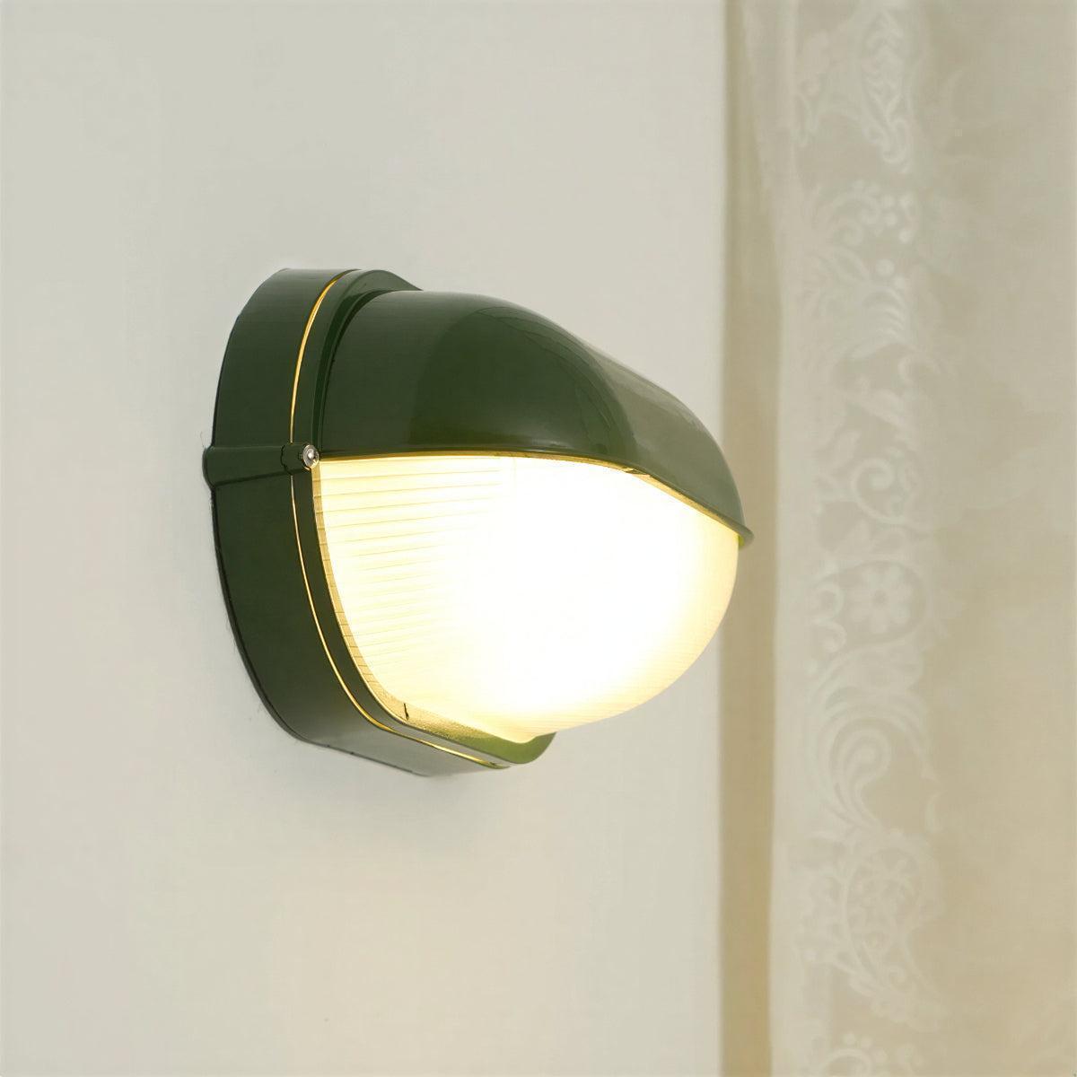 Industrial Exterior Wall Light For Outdoor Wall With Ribbed Sconce Fixture