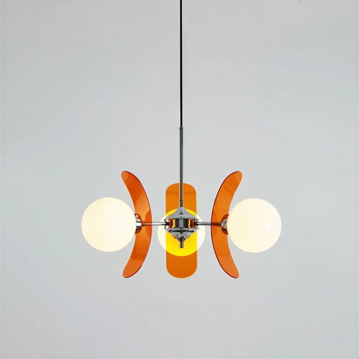 Mid Century Sputnik Pendant Ceiling Light With Glass Orb Shades