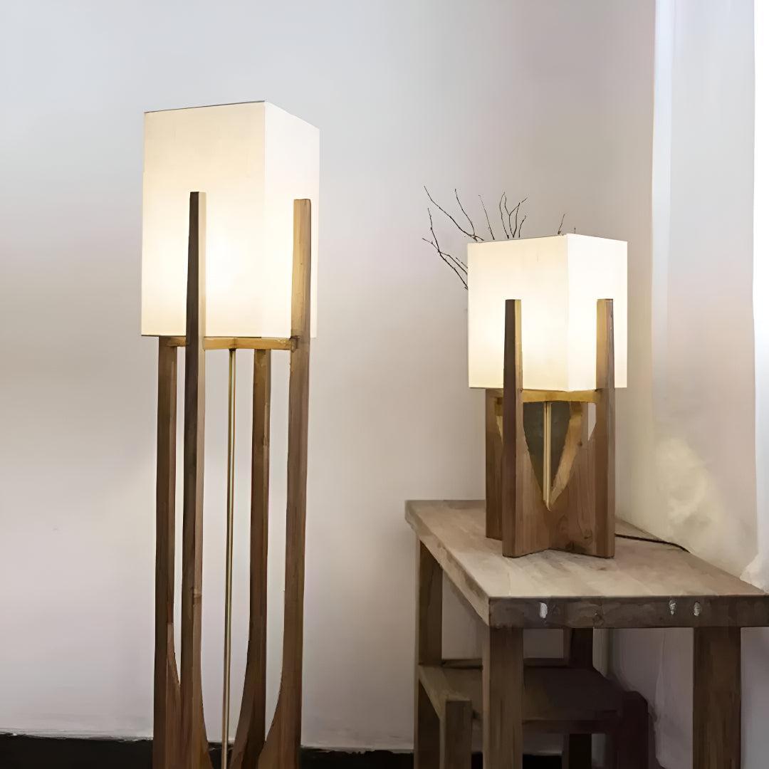 Minimalist Japanese Rustic Style Standing Lamp for Home Lighting