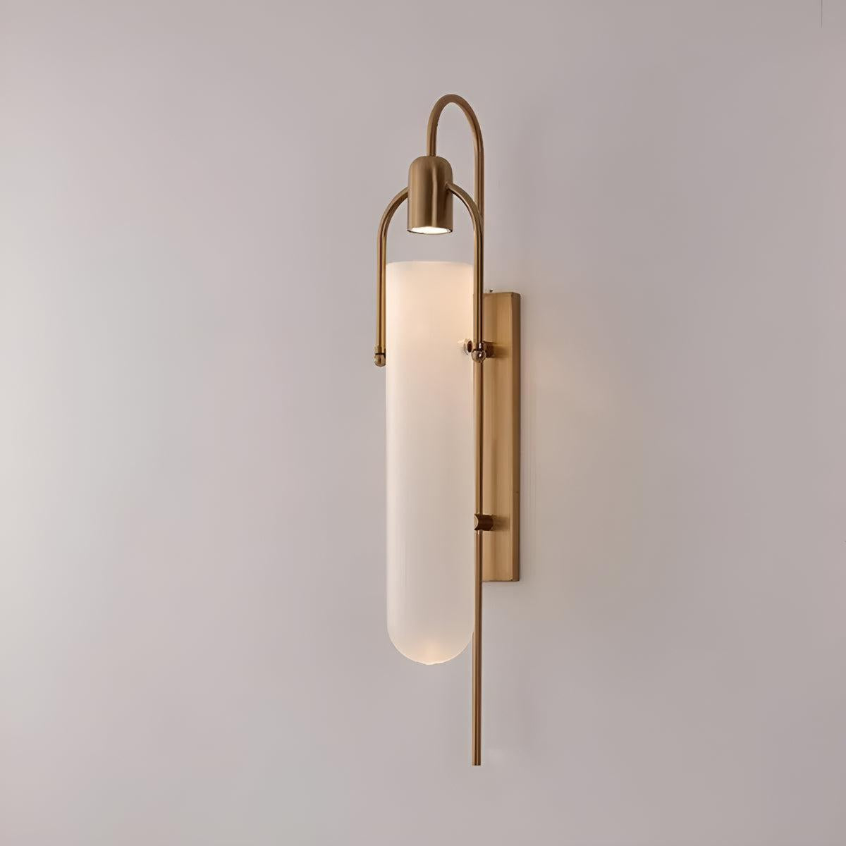 Modern Arc Design Wall Lamp Lighting With Frosted Glass Shade