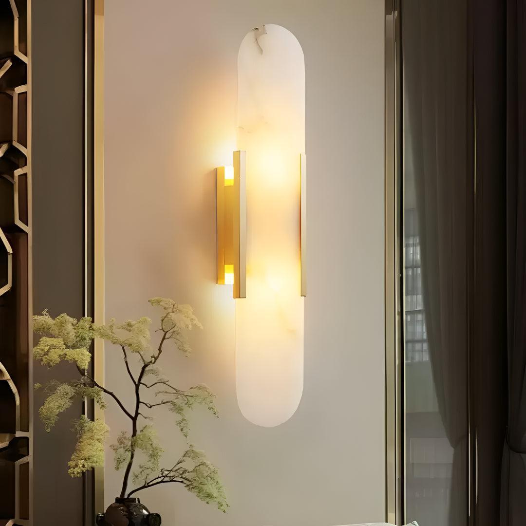 Modern Elongated Alabaster Wall Light For Interior Home Walls