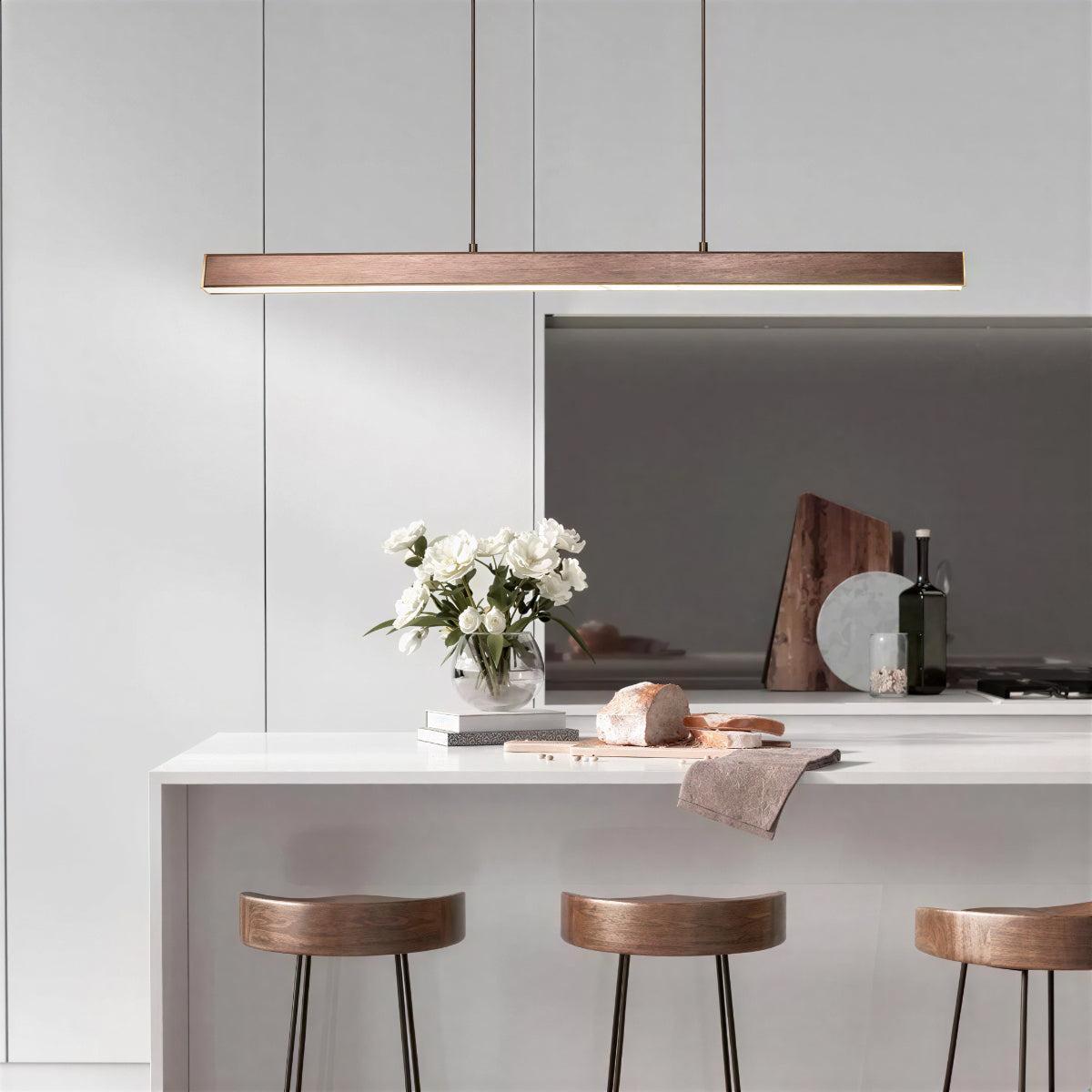 Modern Elongated Linear Kitchen Island Pendant Lighting