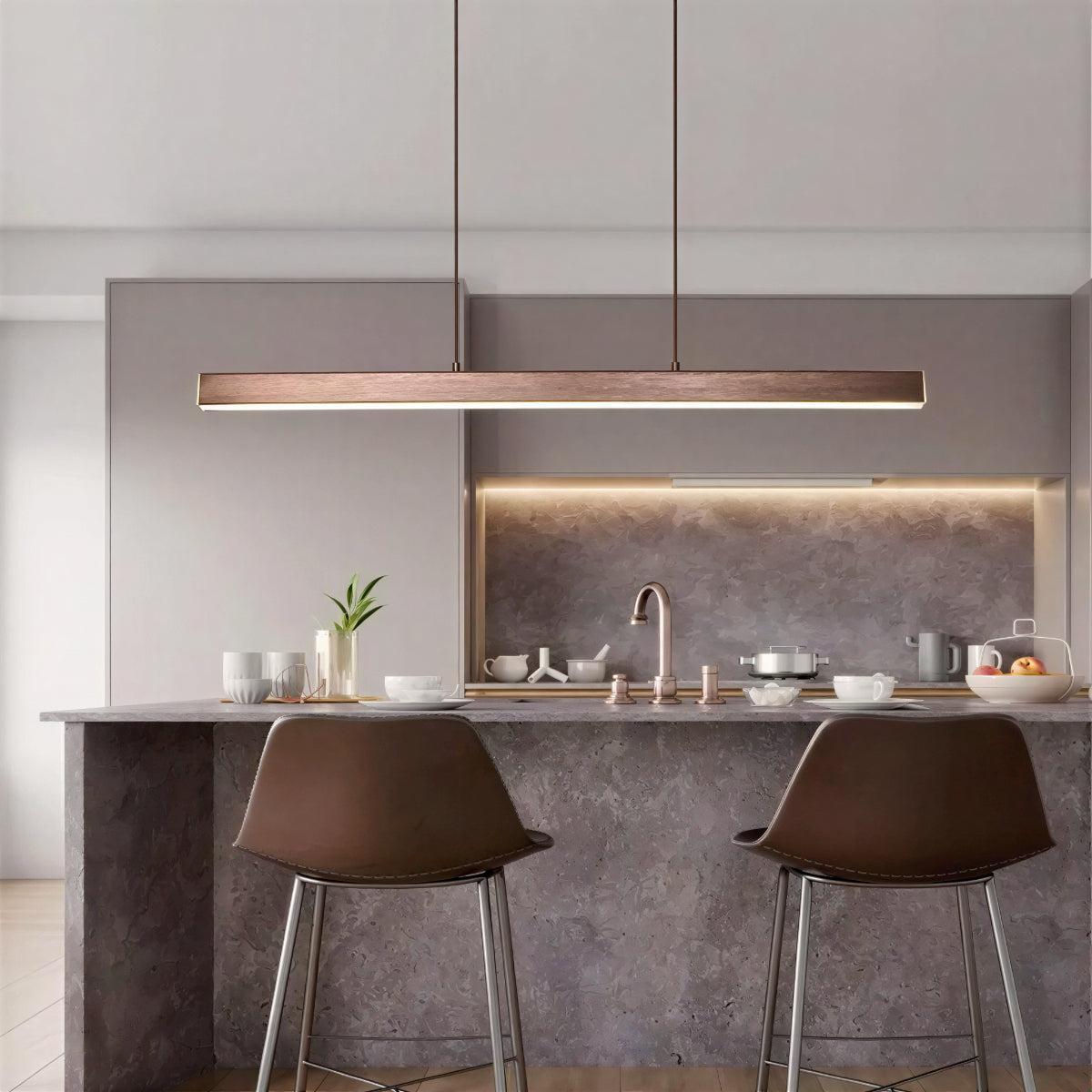 Modern Elongated Linear Kitchen Island Pendant Lighting