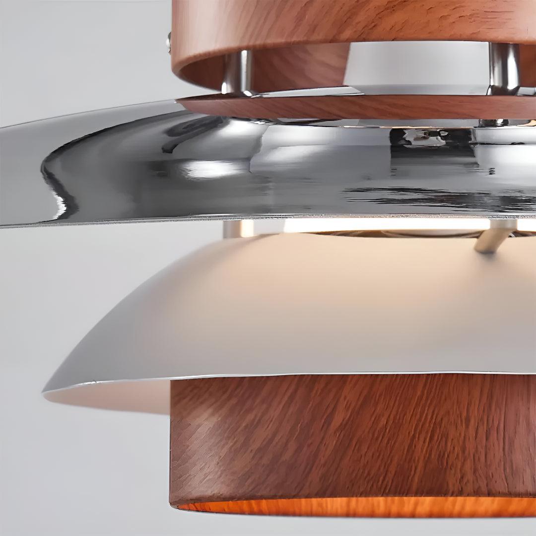 Modern Metal Pendant Light With Adjustable Swing Arm Design