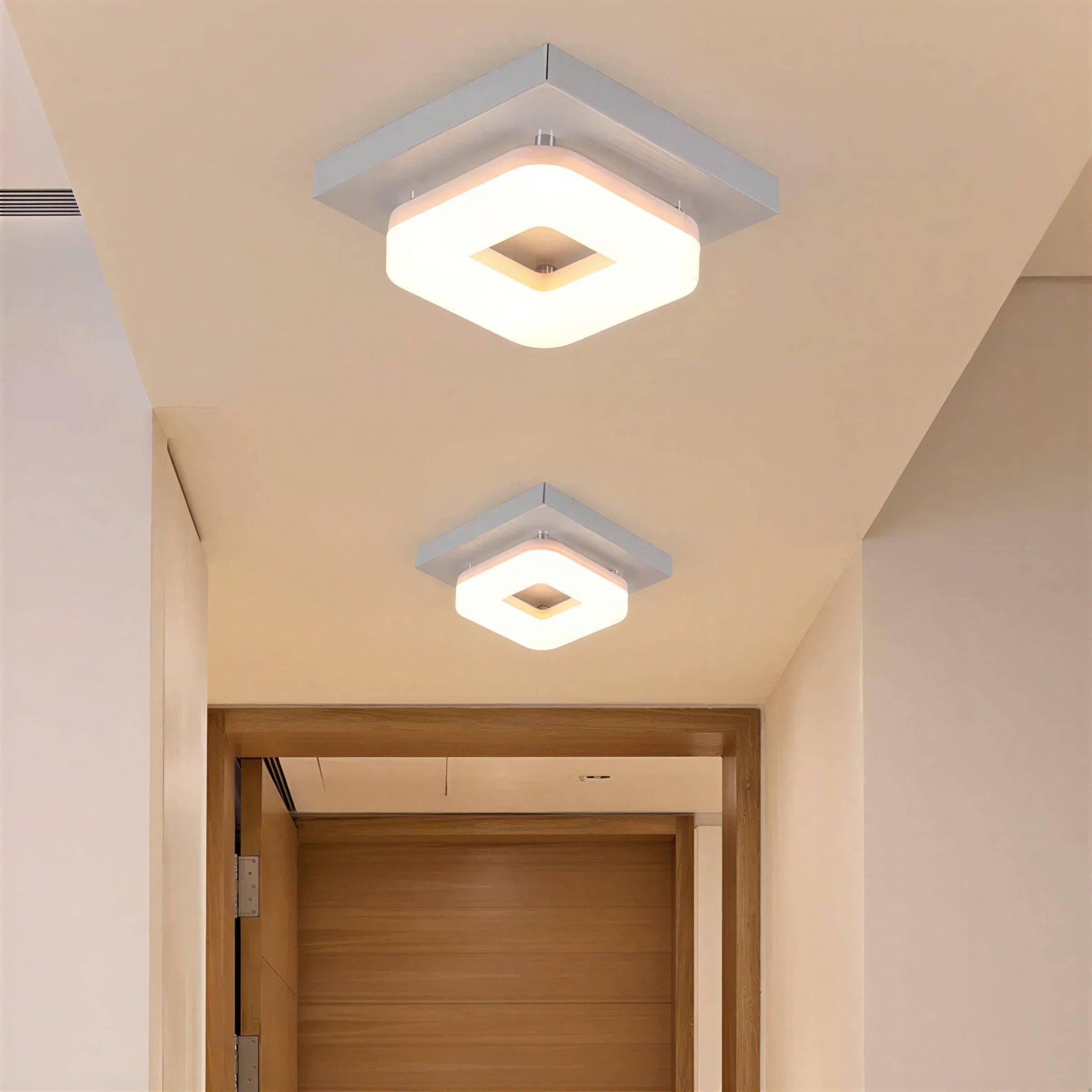 Modern Square Ceiling Light With Flush Fitting