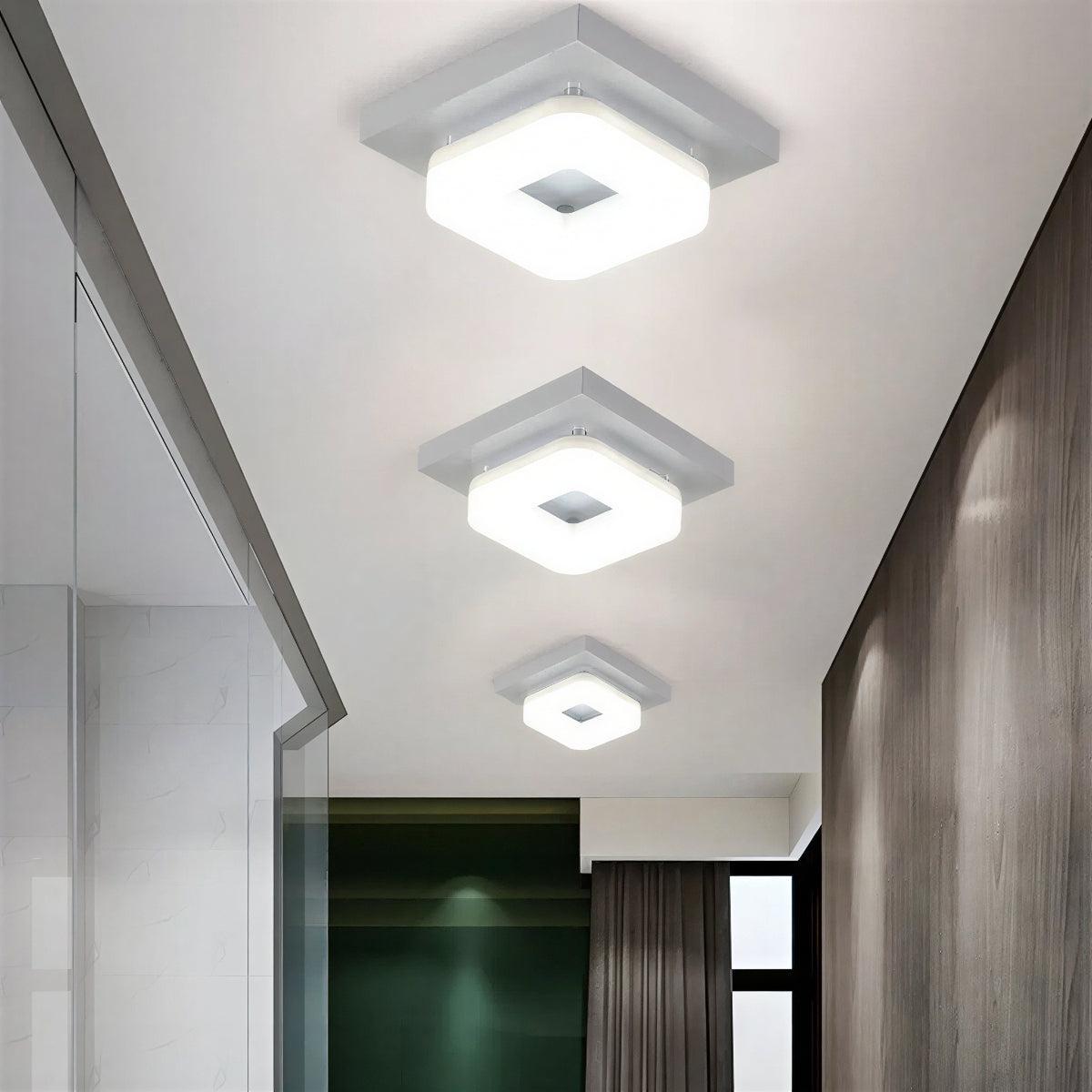 Modern Square Ceiling Light With Flush Fitting