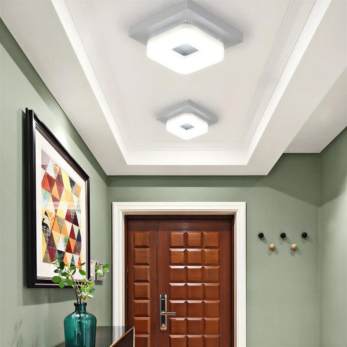 Modern Square Ceiling Light With Flush Fitting