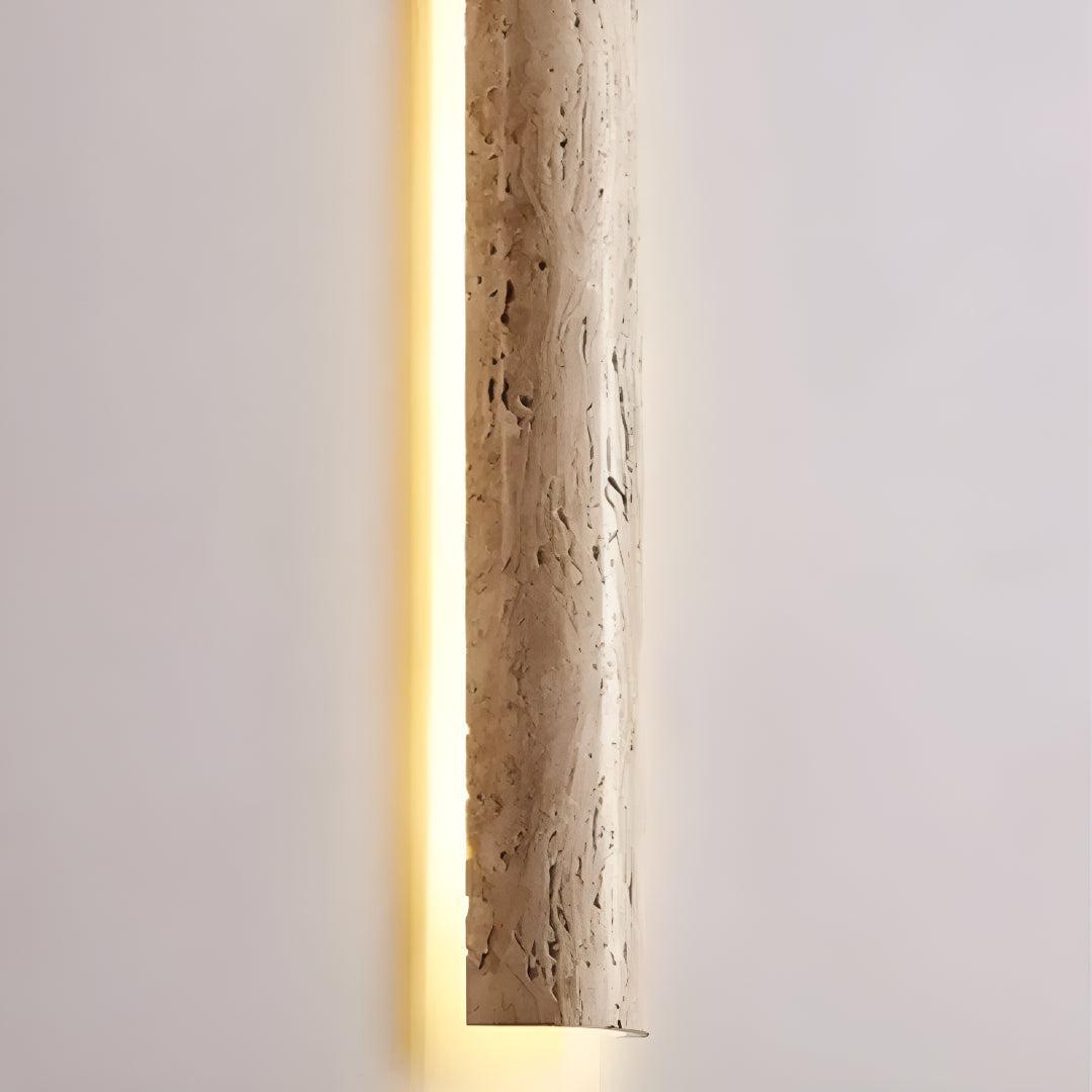 Modern Stone Wall Sconce Light With LED Ambient Glow