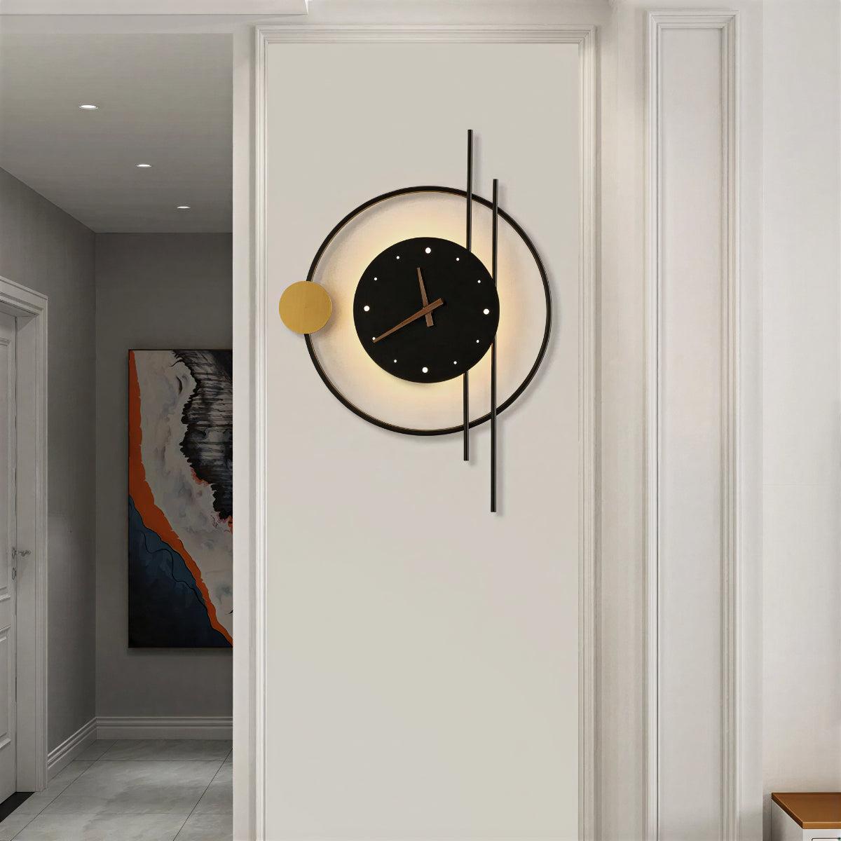 Modern Wall Clock Light With Integrated Backlight
