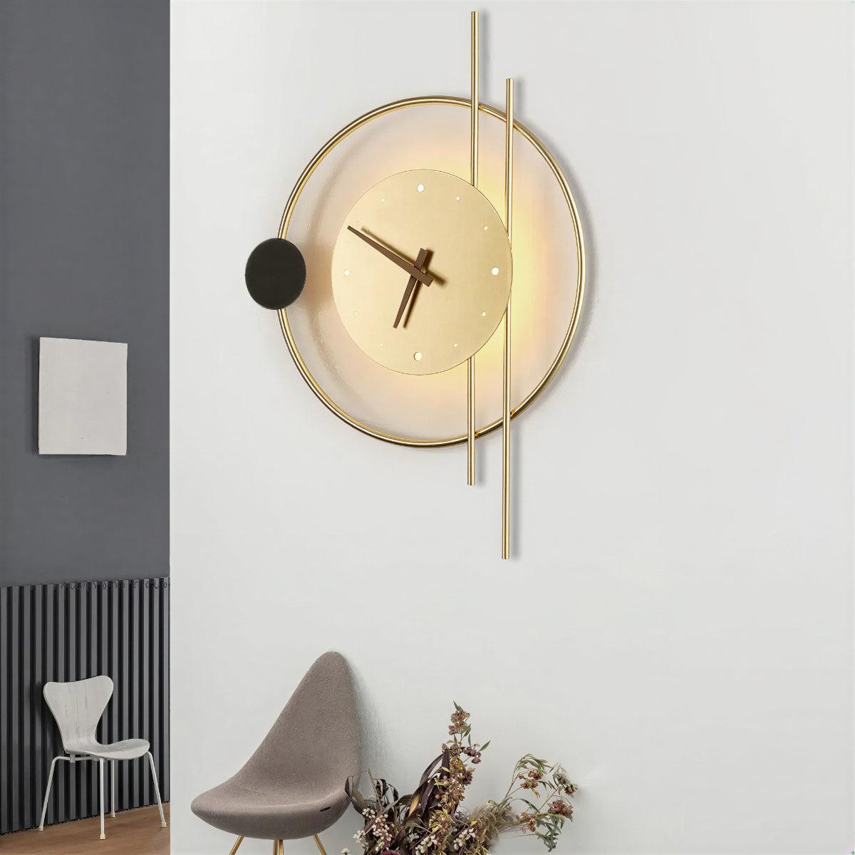 Modern Wall Clock Light With Integrated Backlight