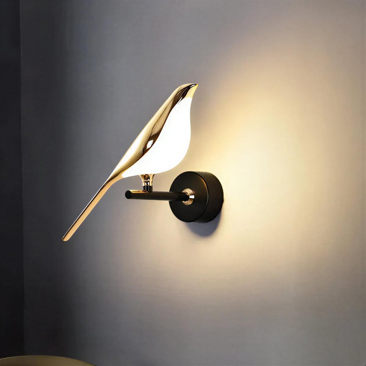 Modern Wall Sconce Light Fixture With Contemporary Bird Design
