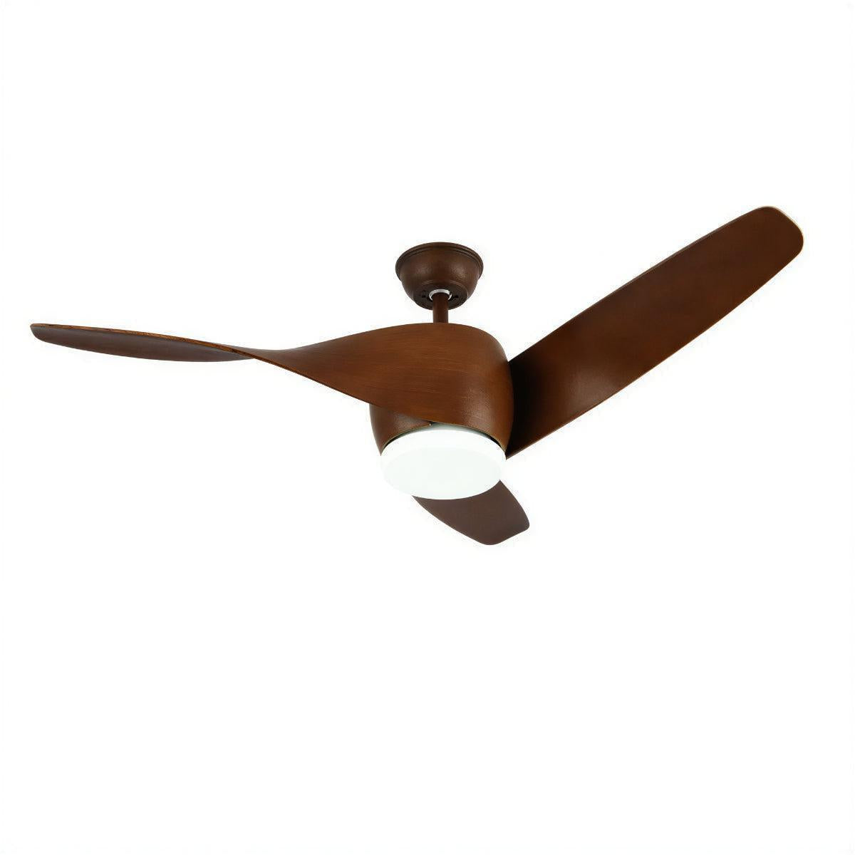 Modern Wooden Ceiling Fan Light And Remote Control Fan and Curved Blades