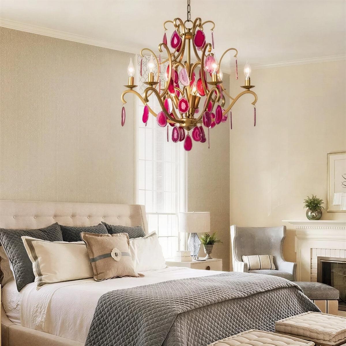 Ornate Crystal Chandelier Ceiling Pendant Light With Decorative Centrepiece