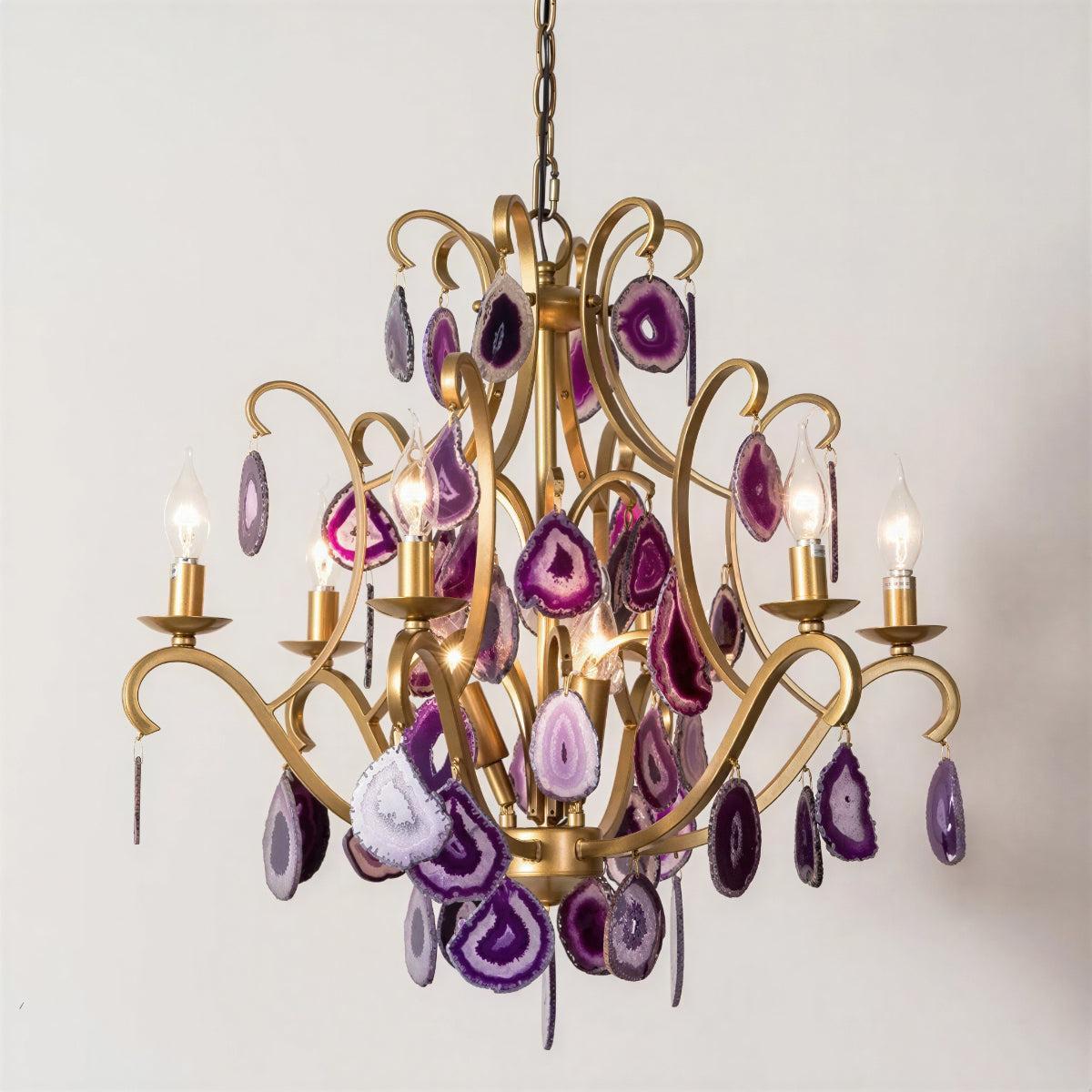 Ornate Crystal Chandelier Ceiling Pendant Light With Decorative Centrepiece