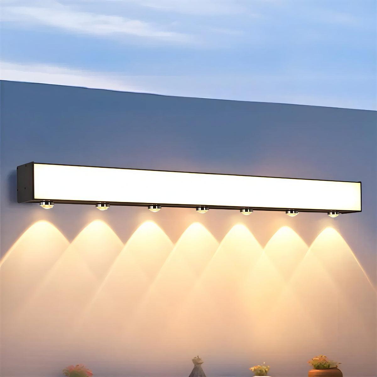 Outdoor Exterior Elongated Wall Light for Porch, Patio or Garden Lighting