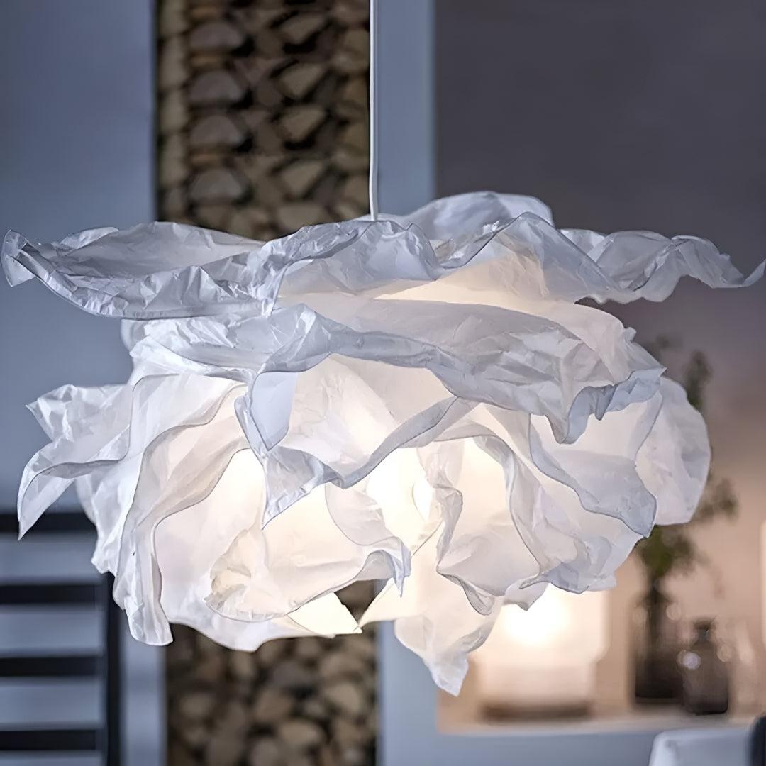 Pendant Light With Cloud Inspired Paper Shade
