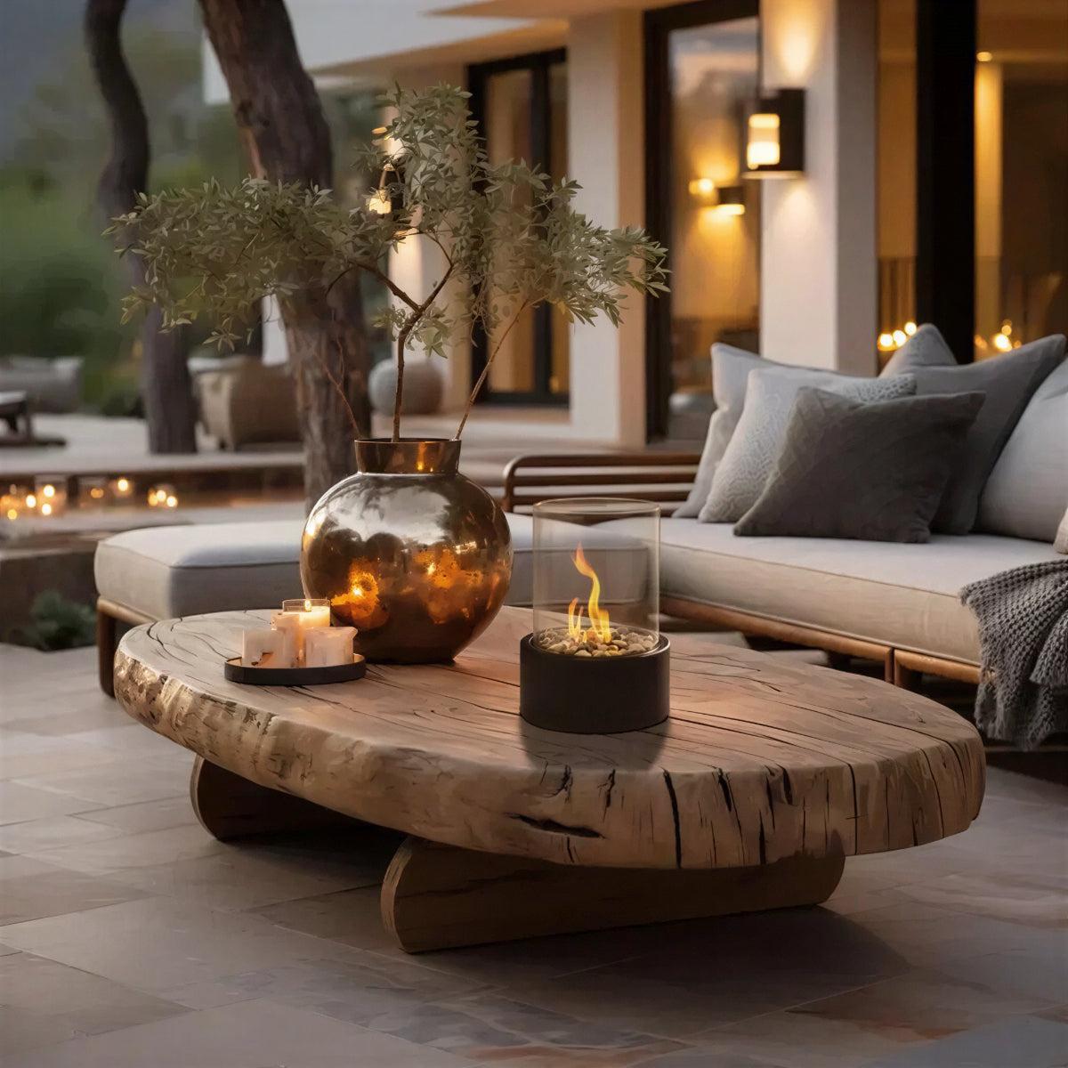 Portable Tabletop Smokeless Fire Pit With Ethanol Burner