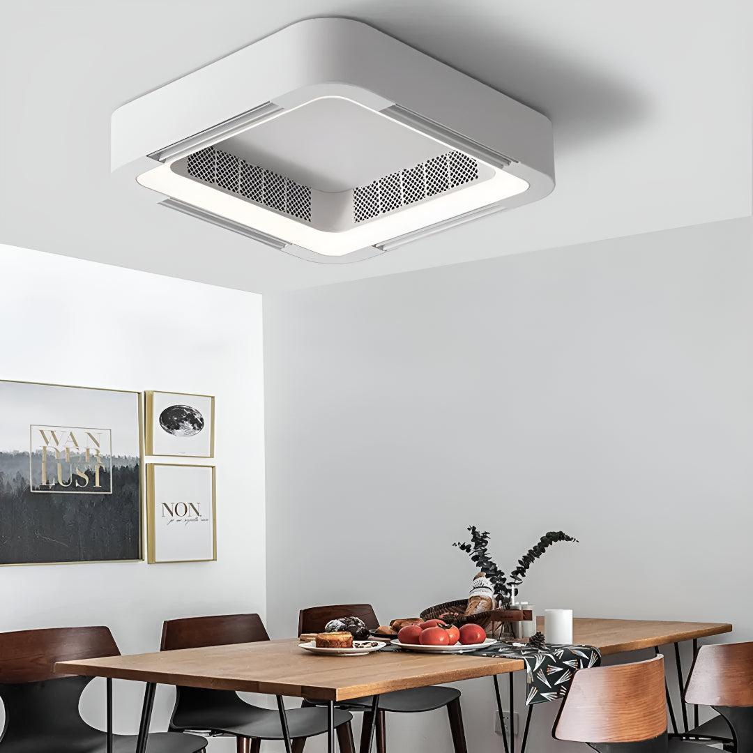Quiet Modern Bladeless Ceiling Fan Light
