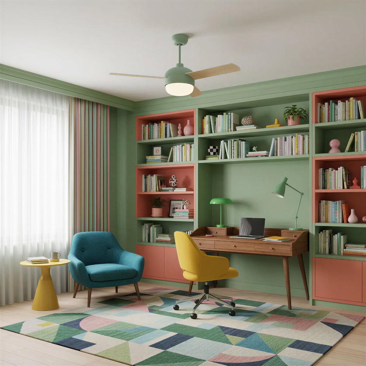 Quiet Nordic Ceiling Fan Light With Remote Control