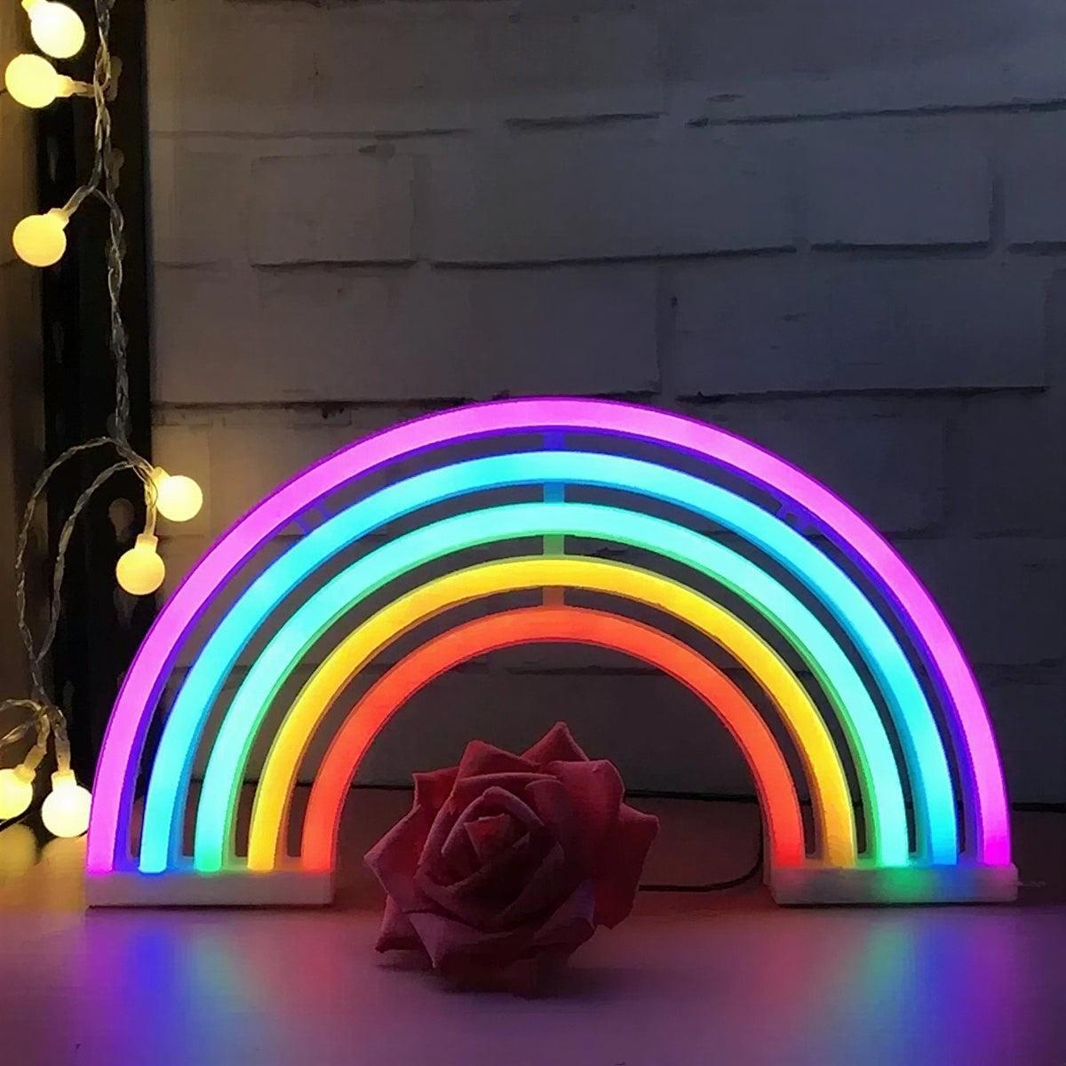 Rainbow Styled Battery Operated Table Light With Arch Design