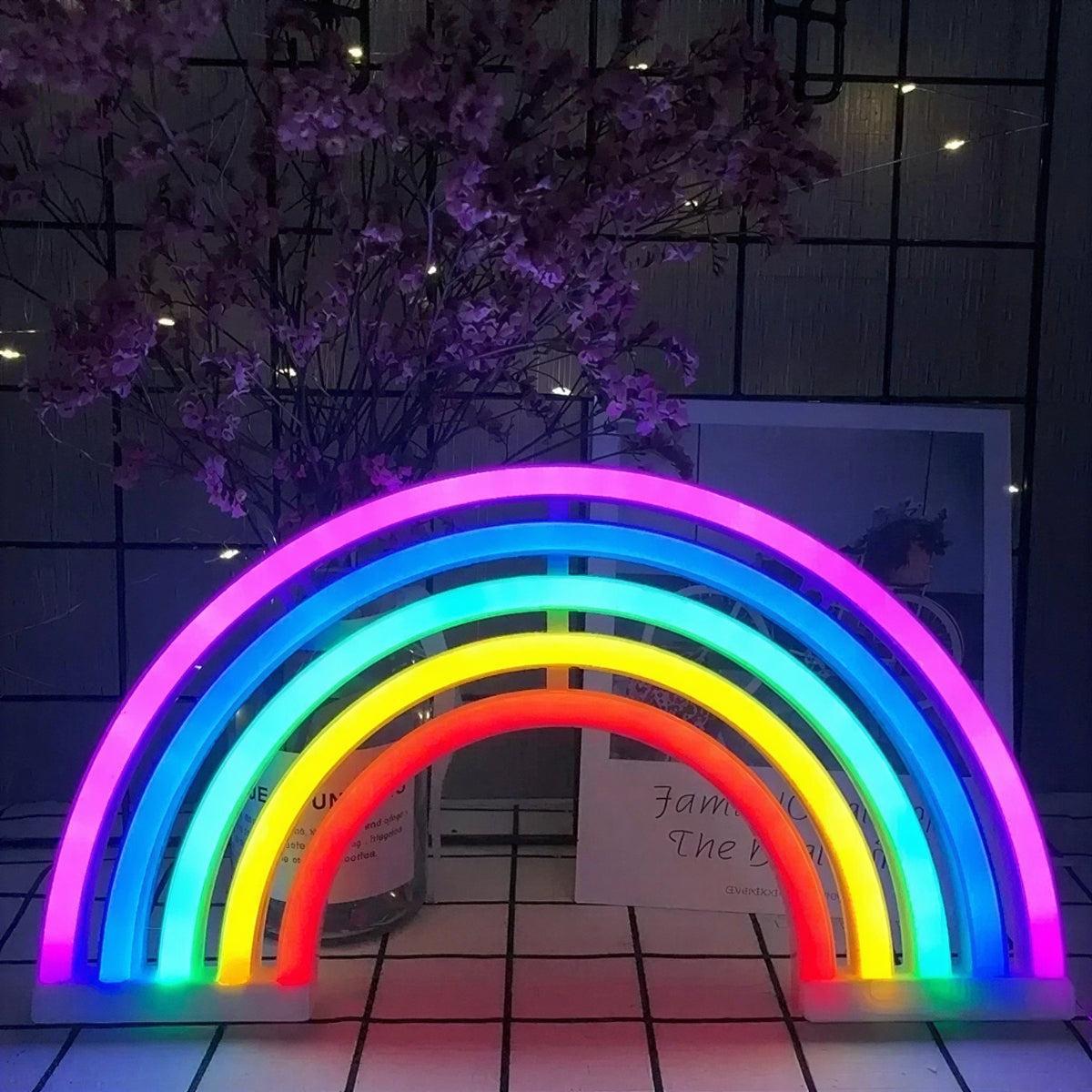 Rainbow Styled Battery Operated Table Light With Arch Design