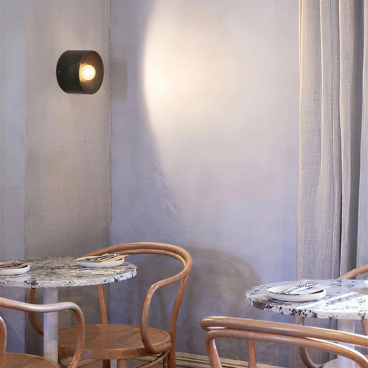 Rustic Circular Wall Sconce Lamp Light