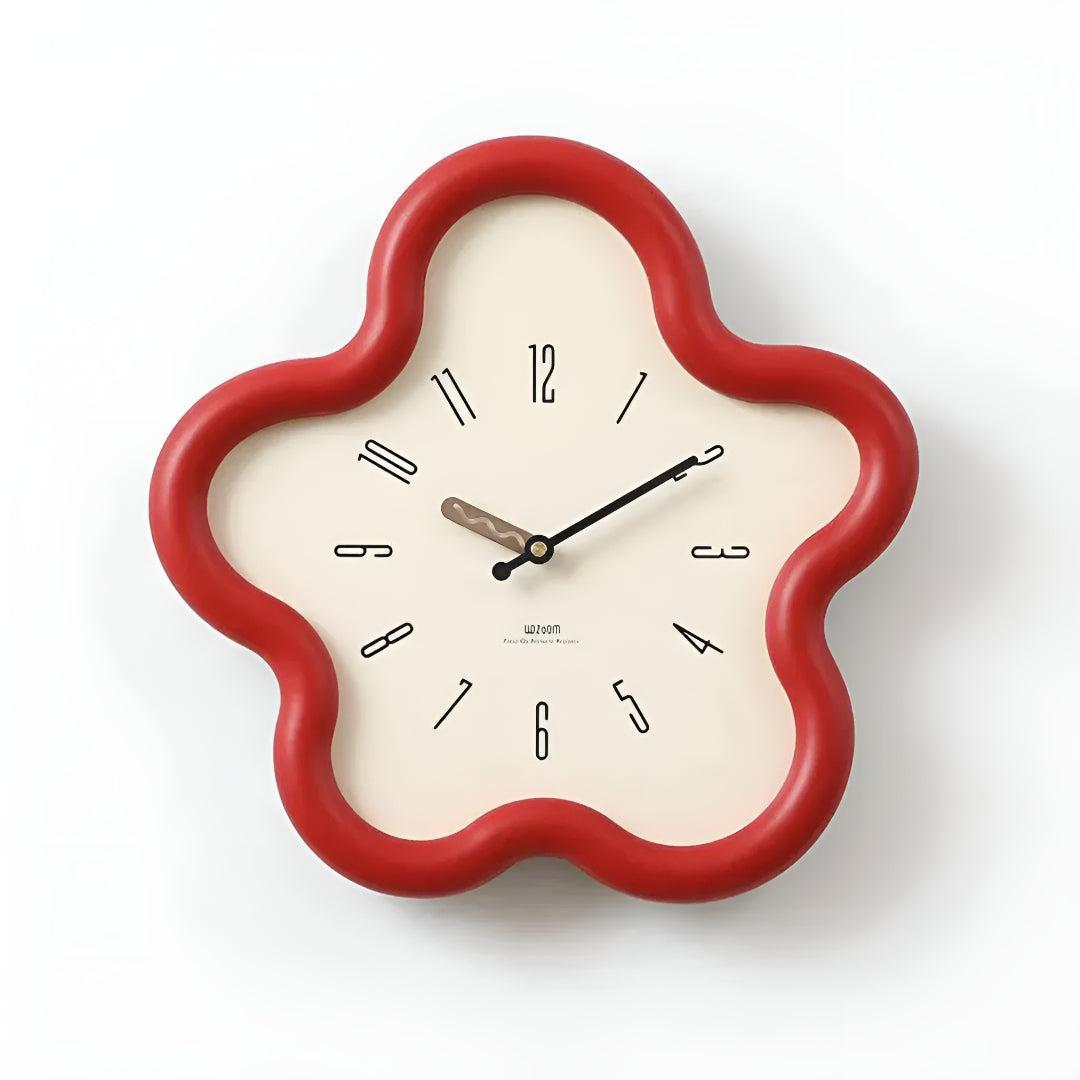 Silent Pendulum Wall Clock With 3D Flower Design