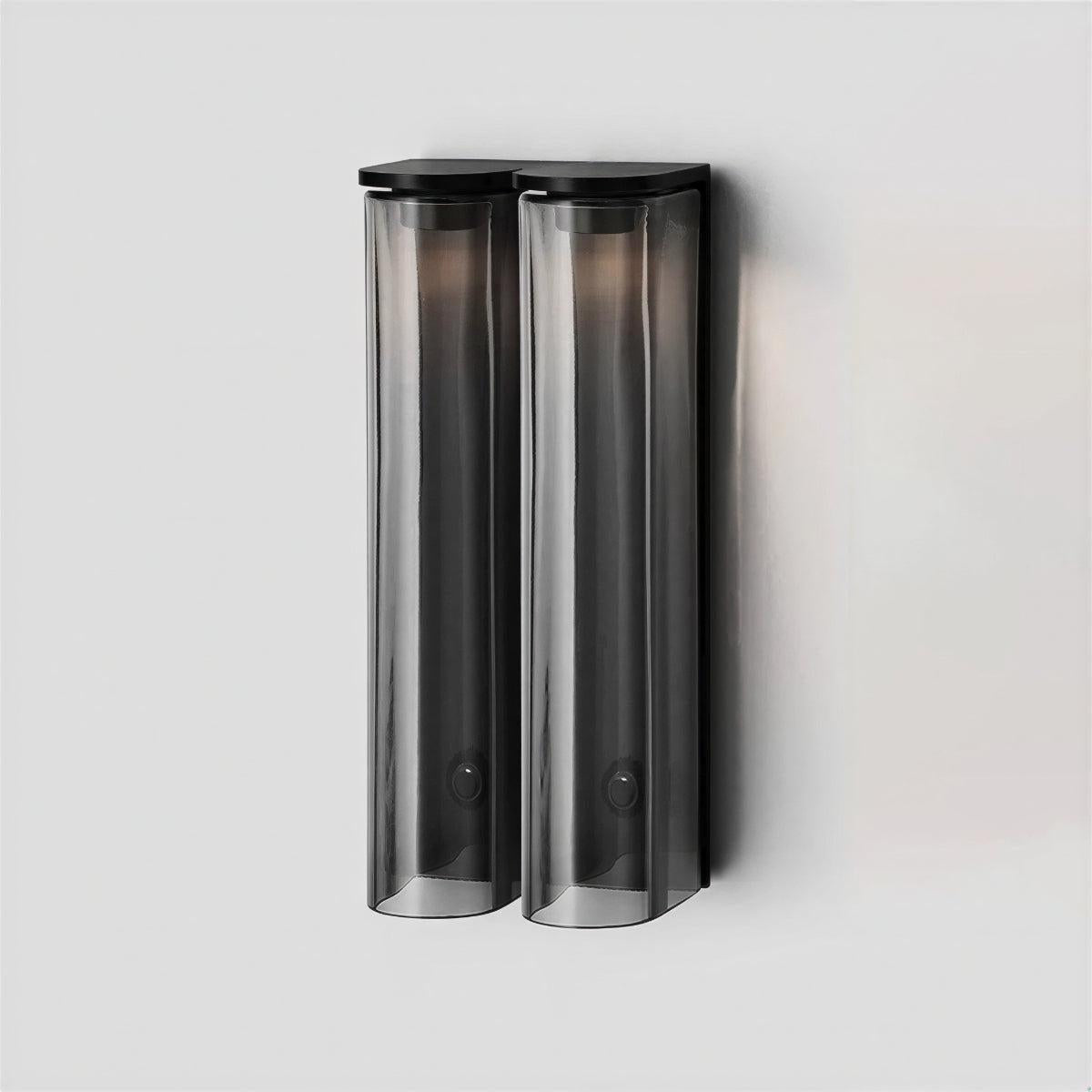 Slim Sophisticated Bathroom Wall Light With Modernist Dual Tube Design