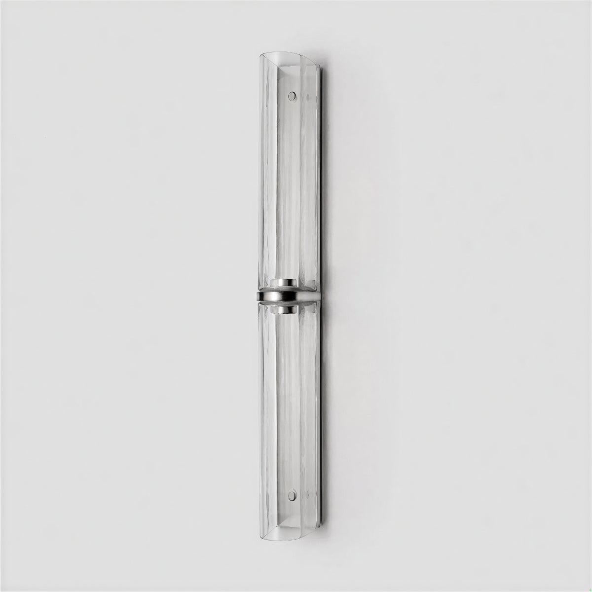 Slim Sophisticated Bathroom Wall Light With Modernist Dual Tube Design