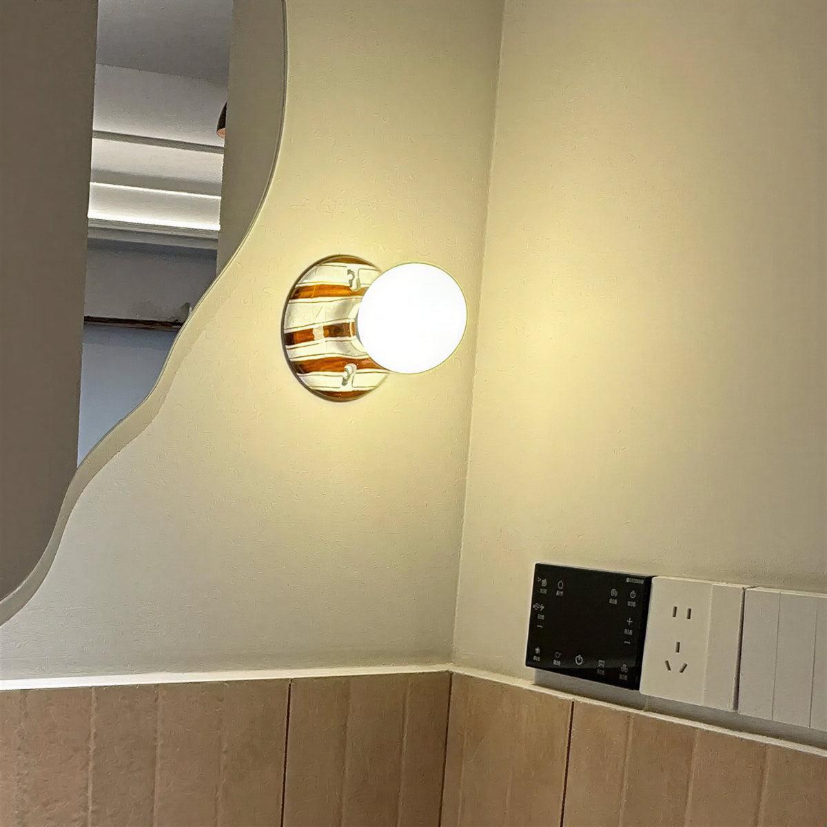 Striped Mid Century Wall Lamp Light For Interior Lighting
