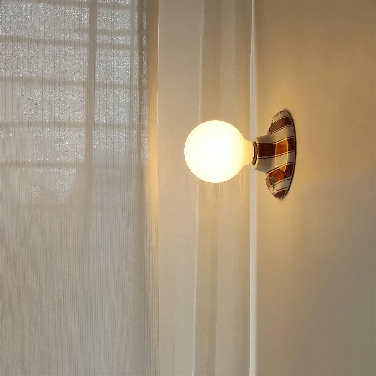 Striped Mid Century Wall Lamp Light For Interior Lighting
