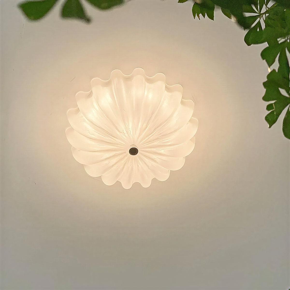 Symmetrical Petal Ceiling Light Fixture With Flush Mount Design