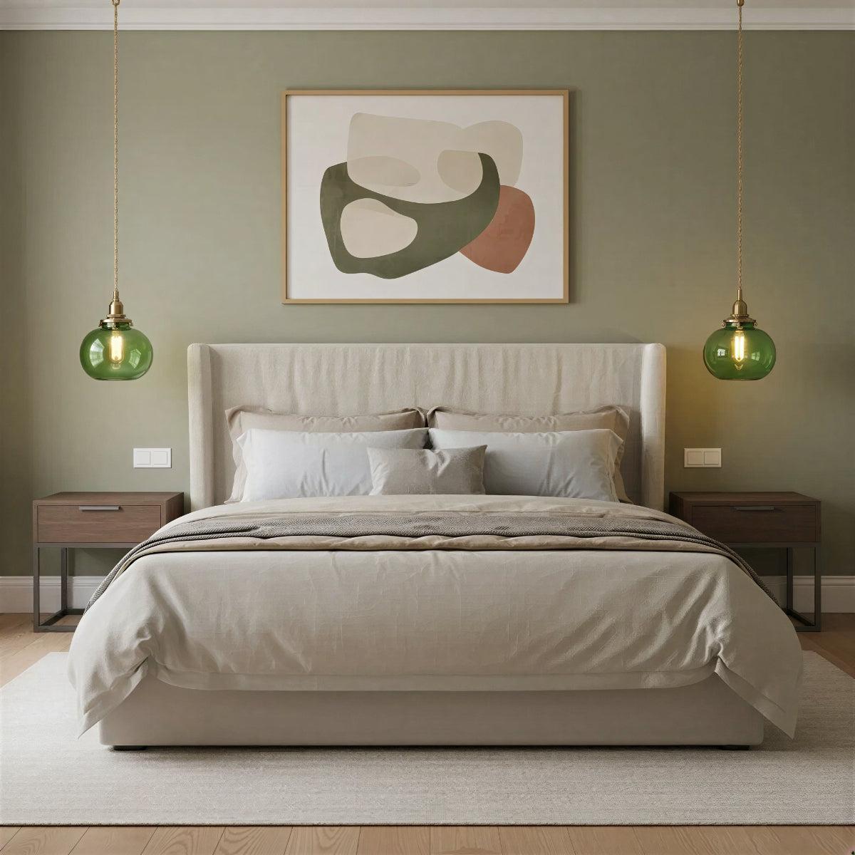 Vintage Retro Glass Globe Pendant Ceiling Light With Antique Style