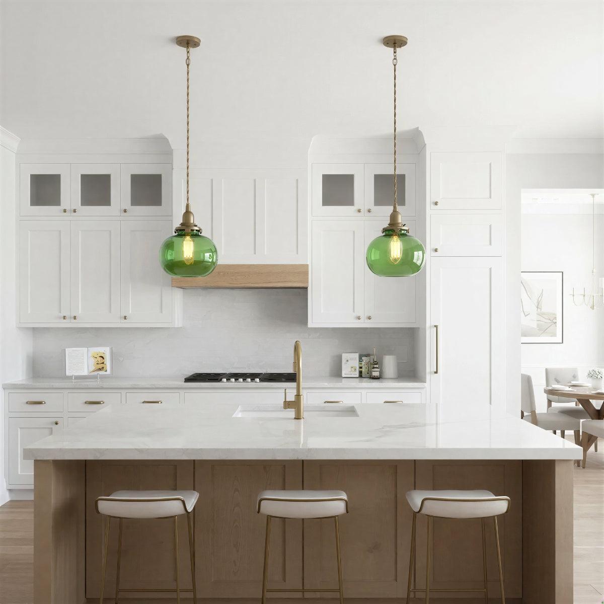 Vintage Retro Glass Globe Pendant Ceiling Light With Antique Style