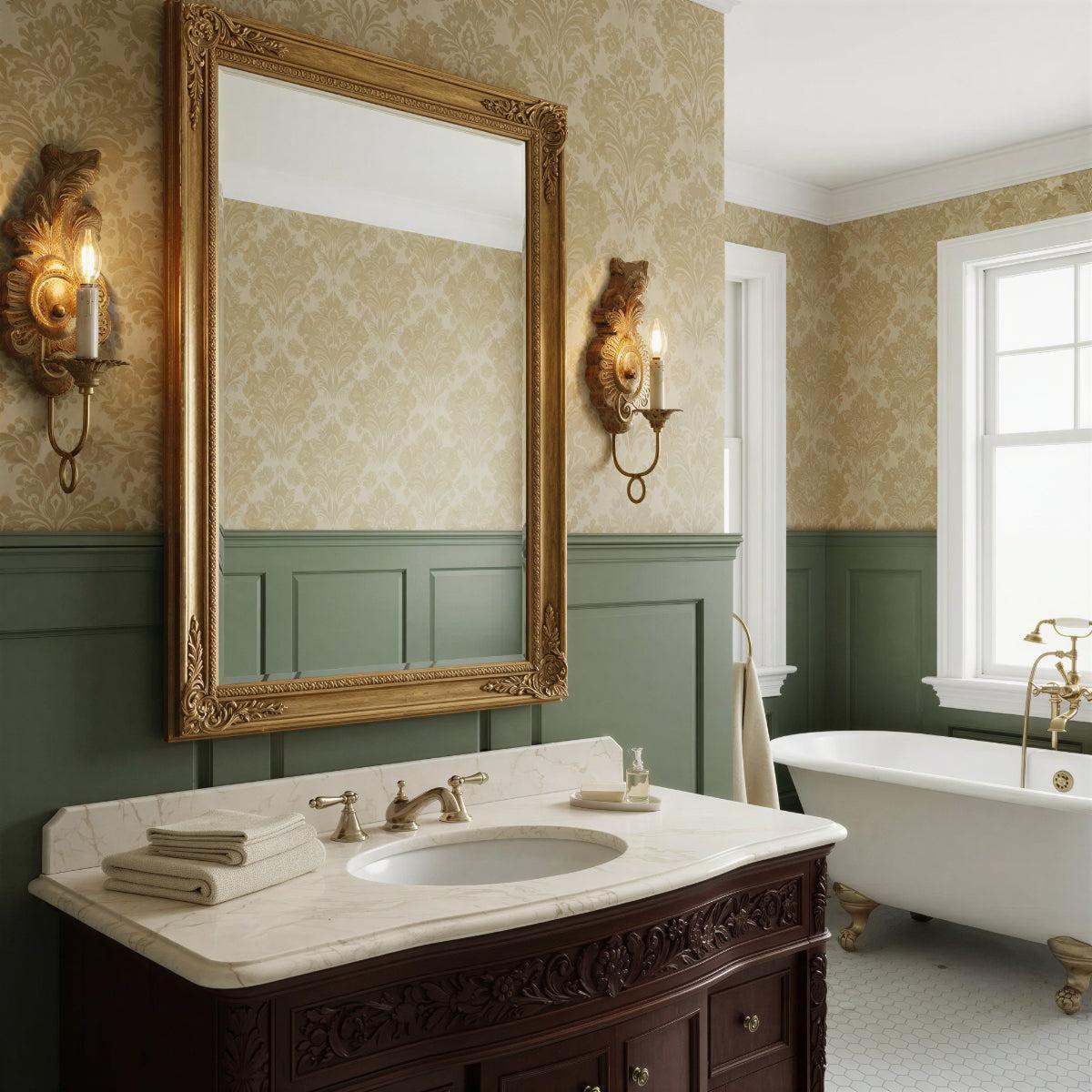 Vintage Wall Light Featuring Classical French Style Ornate Candle Sconce