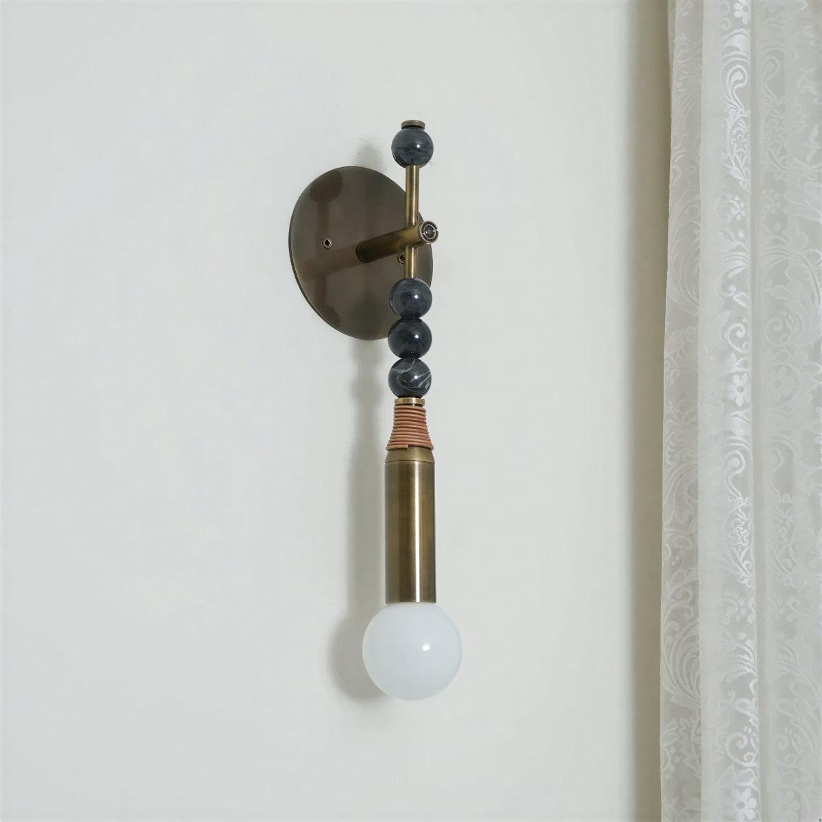 Antique Brass Wall Light With Contemporary Candle Sconce For Interior Lighting Design