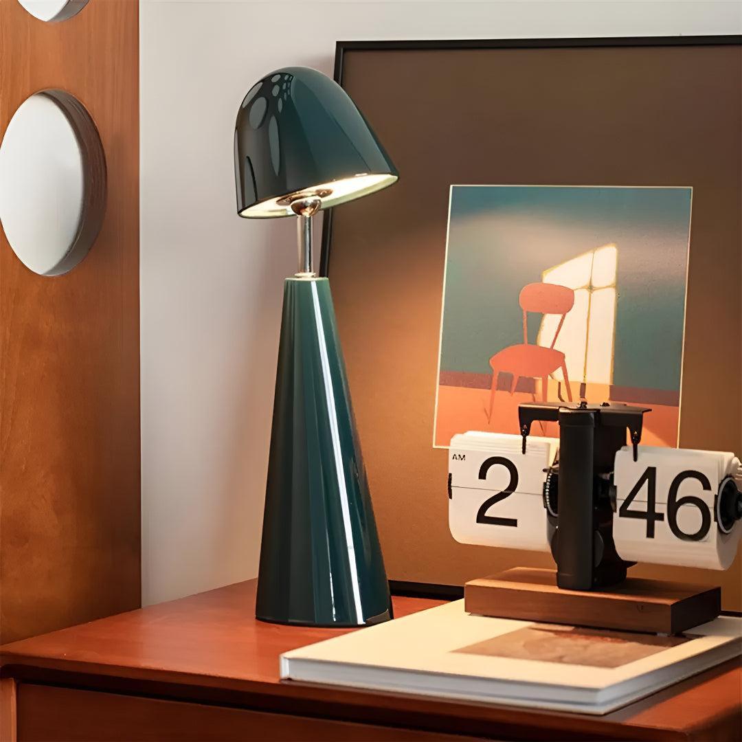 Contemporary Table Lamp With Modern Cone Design