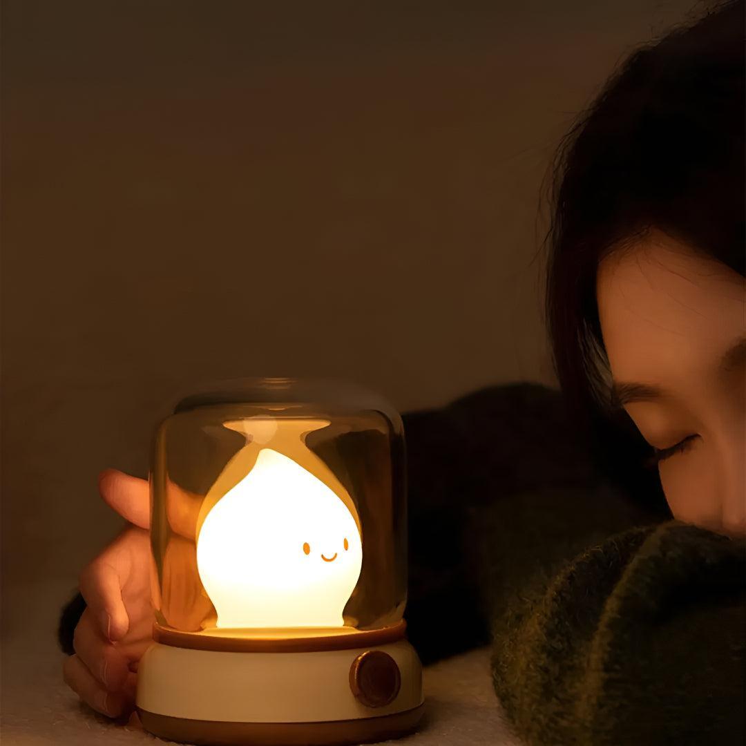 Cute Flame Night Table Light With Decorative Design