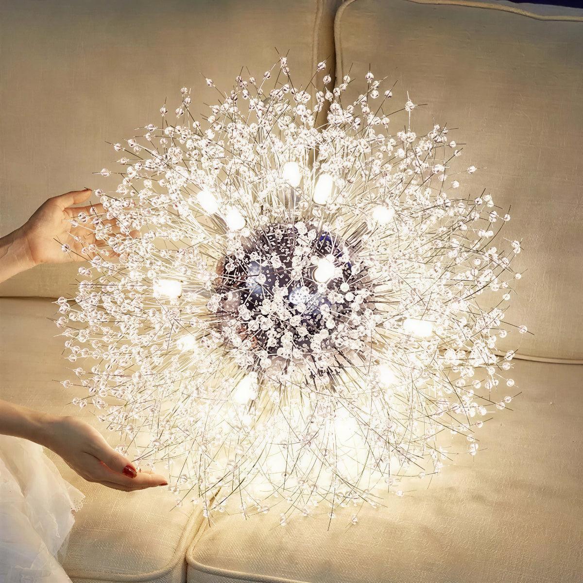 Dandelion Dining Room Chandeliers With Starburst Silhouette