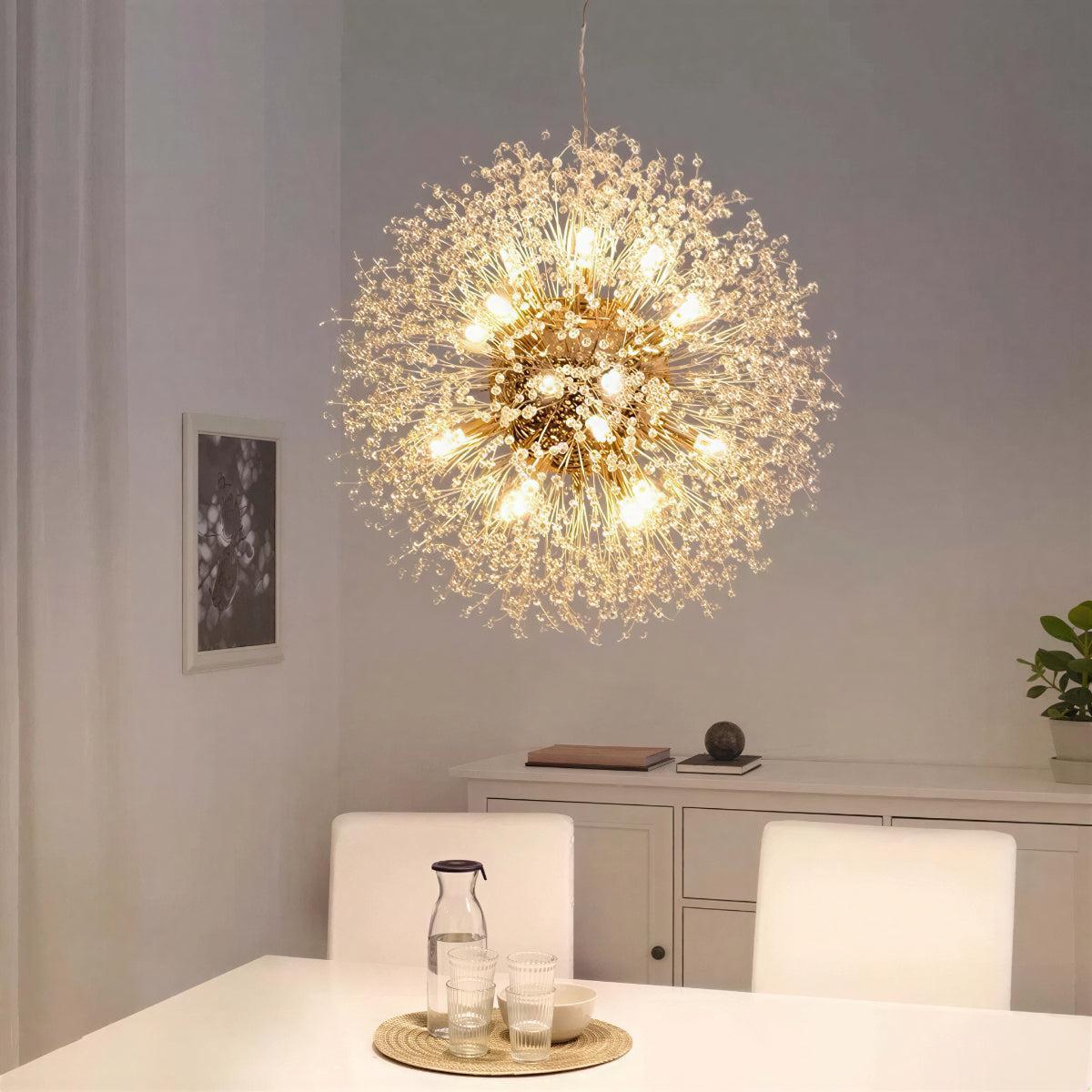 Dandelion Dining Room Chandeliers With Starburst Silhouette