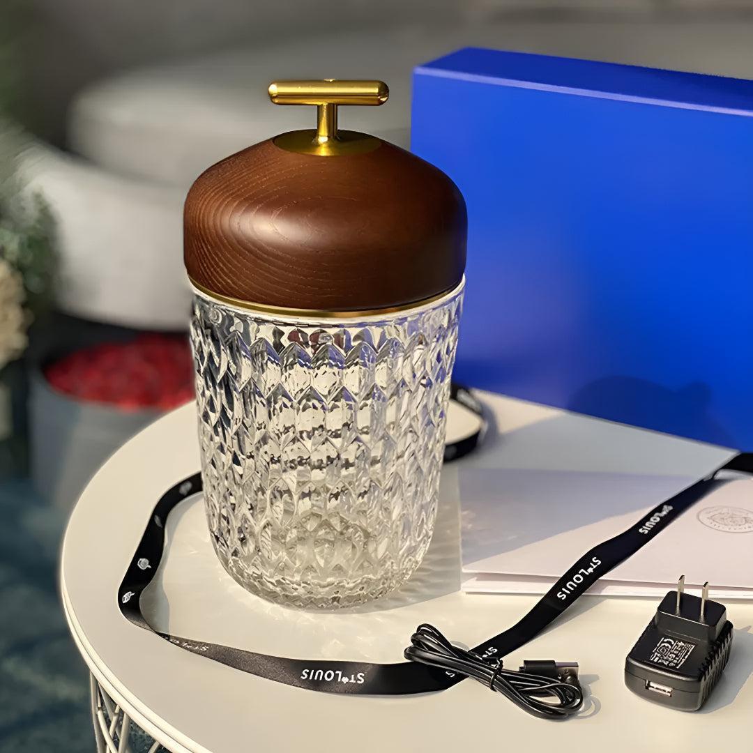 Decorative Modern Table Lamp With Glass Crystal Effect Lighting