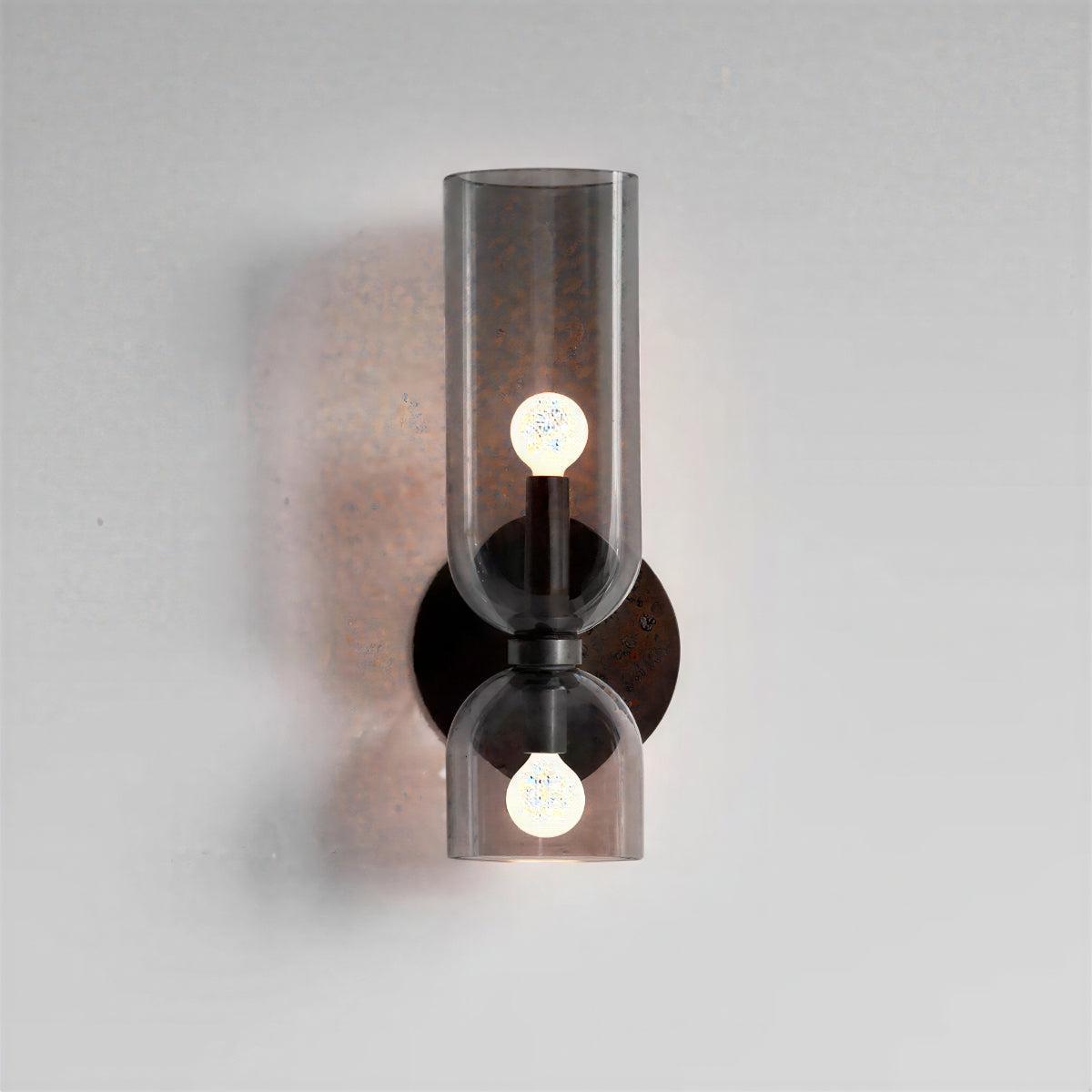 Dual Shaded Cylindrical Wall Light