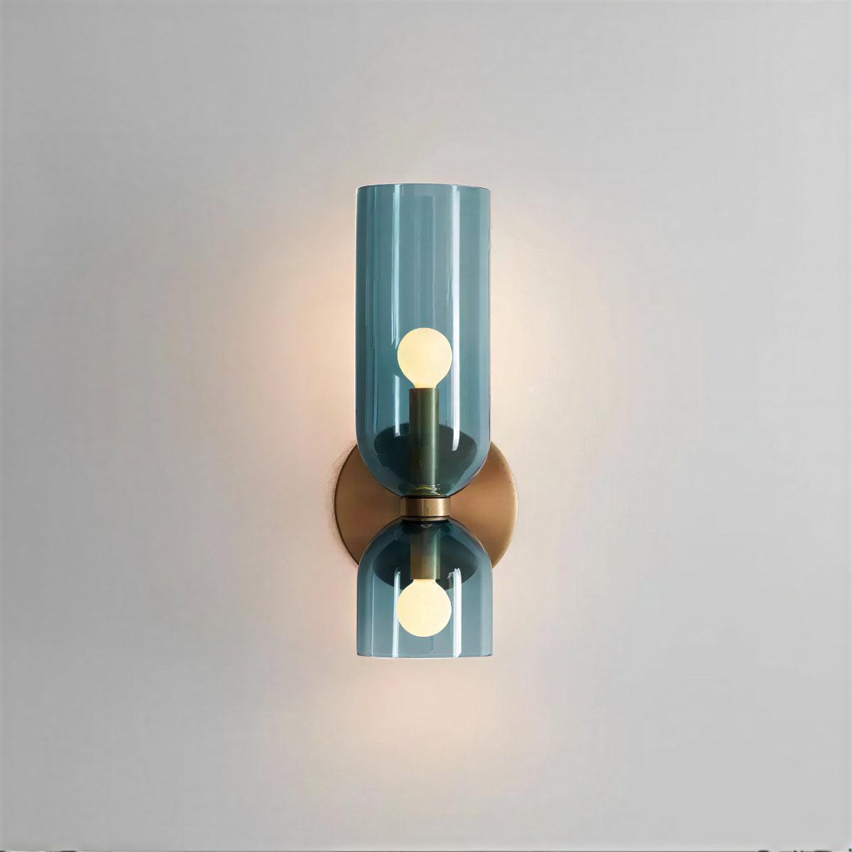 Dual Shaded Cylindrical Wall Light